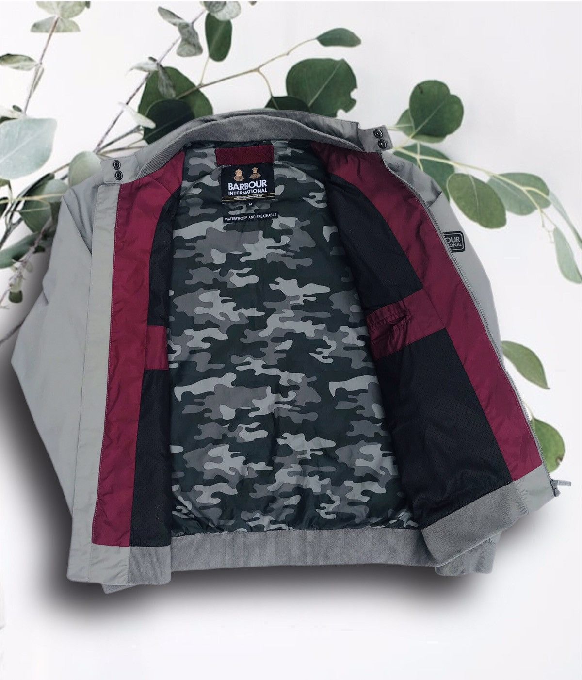 Barbour Barbour International Camo Runnel Bomber Waterproof Jacket Size US M / EU 48-50 / 2 - 9 Thumbnail