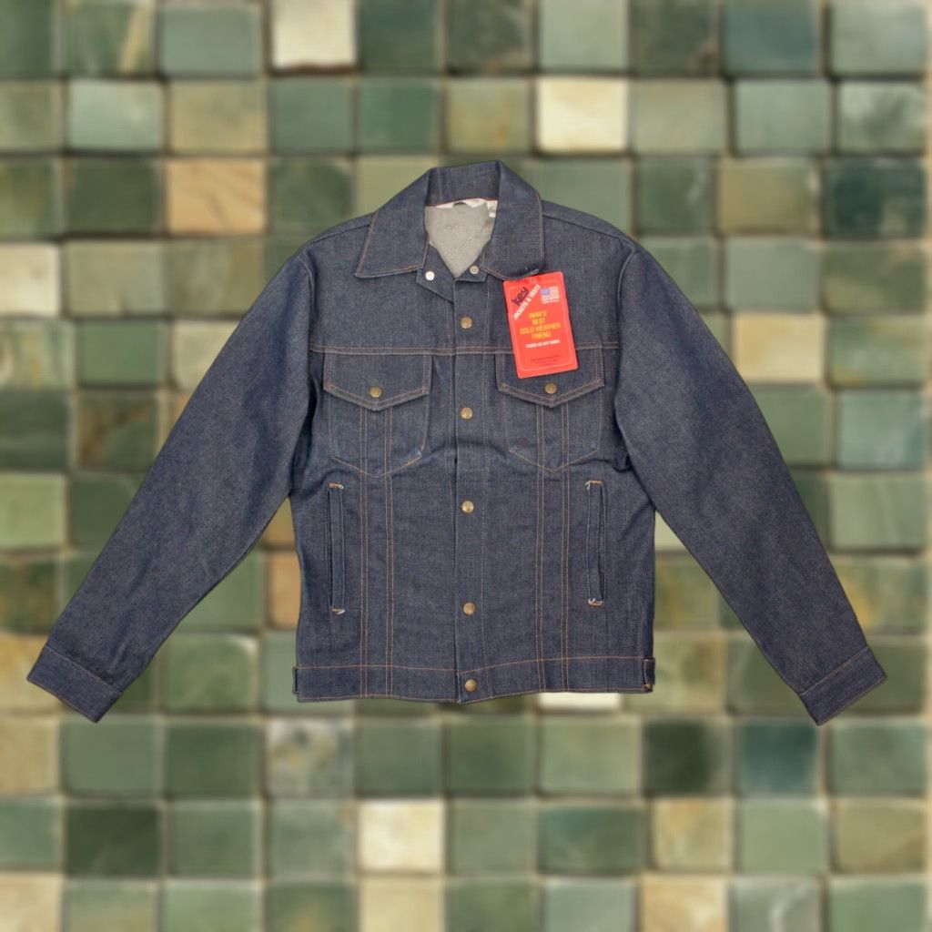 Vintage VTG Key Denim Jacket Shirt Mens 1970s 34 R Small Blue Vintage 70s Jeans Jacket Denim Jacket Size US 34 / EU 50 - 1 Thumbnail