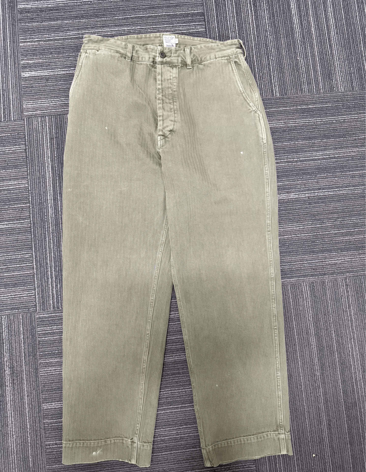 Wtaps 12.5oz Herringbone Distressed Cargo Pants Size US 31 - 1 Thumbnail