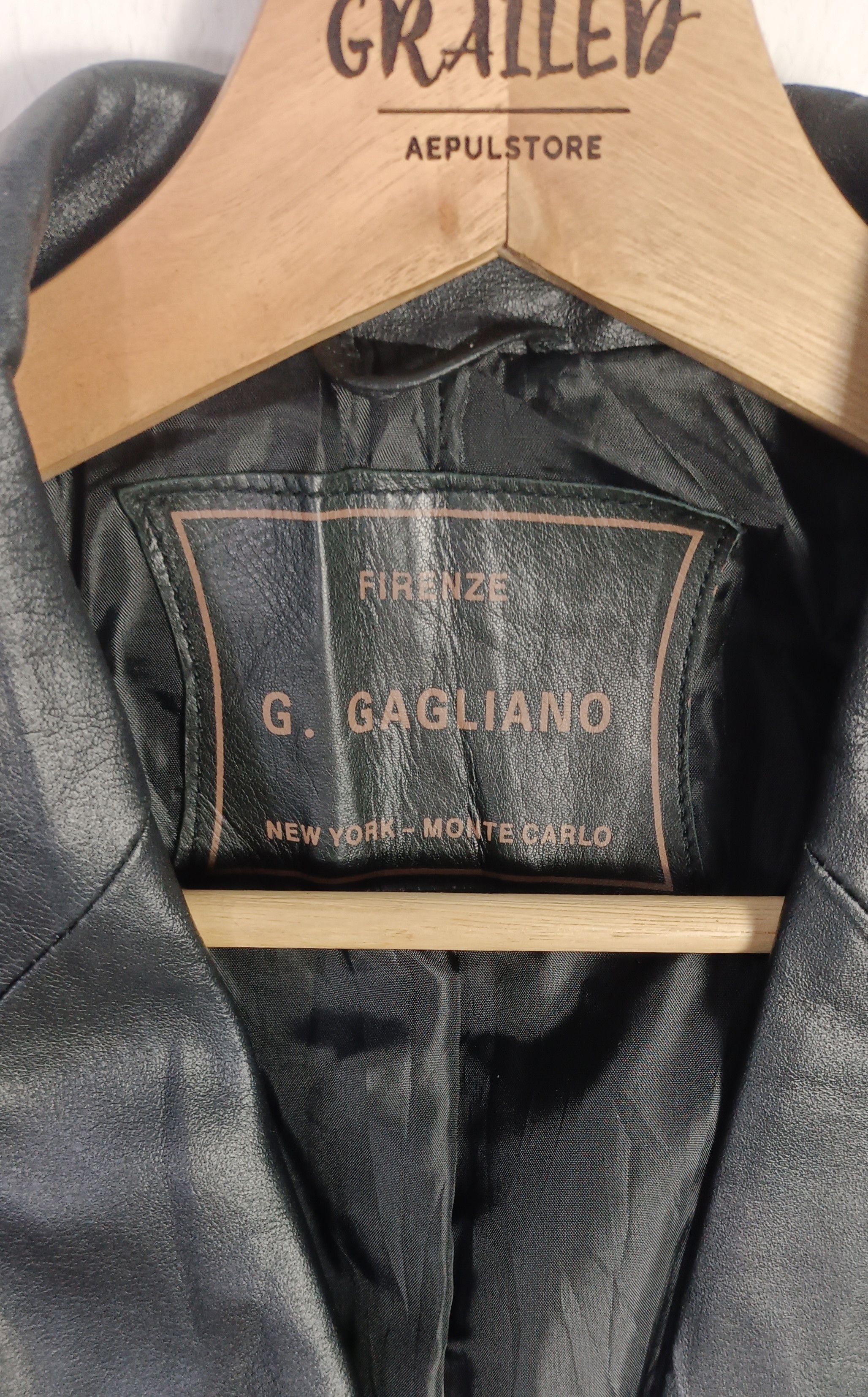Firenze × Japanese Brand Firenze G.Gagliano New York Monte Carlo Leather Jacket Size US M / EU 48-50 / 2 - 5 Thumbnail
