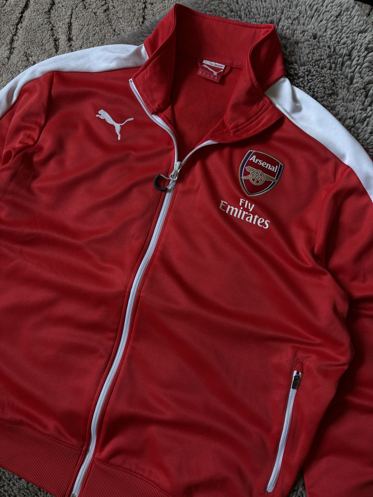 Puma × Vintage Puma Arsenal Vintage Soccer Red Track Top Size US XL / EU 56 / 4 - 3 Thumbnail