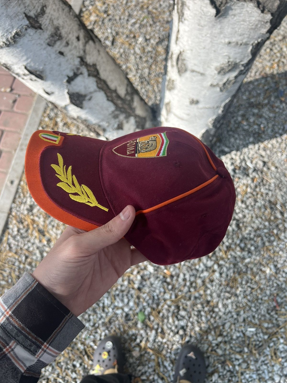 Vintage VERY RARE AS ROMA ITALY SOCCER CAP DESIGNER CAP RETRO 90s Size ONE SIZE - 6 Thumbnail