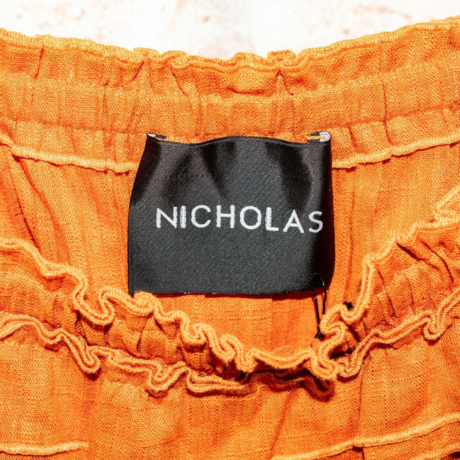 NICHOLAS NICHOLAS Pleated Prairie Dress in Deep Orange Size 0 Size XS / US 0-2 / IT 36-38 - 3 Thumbnail