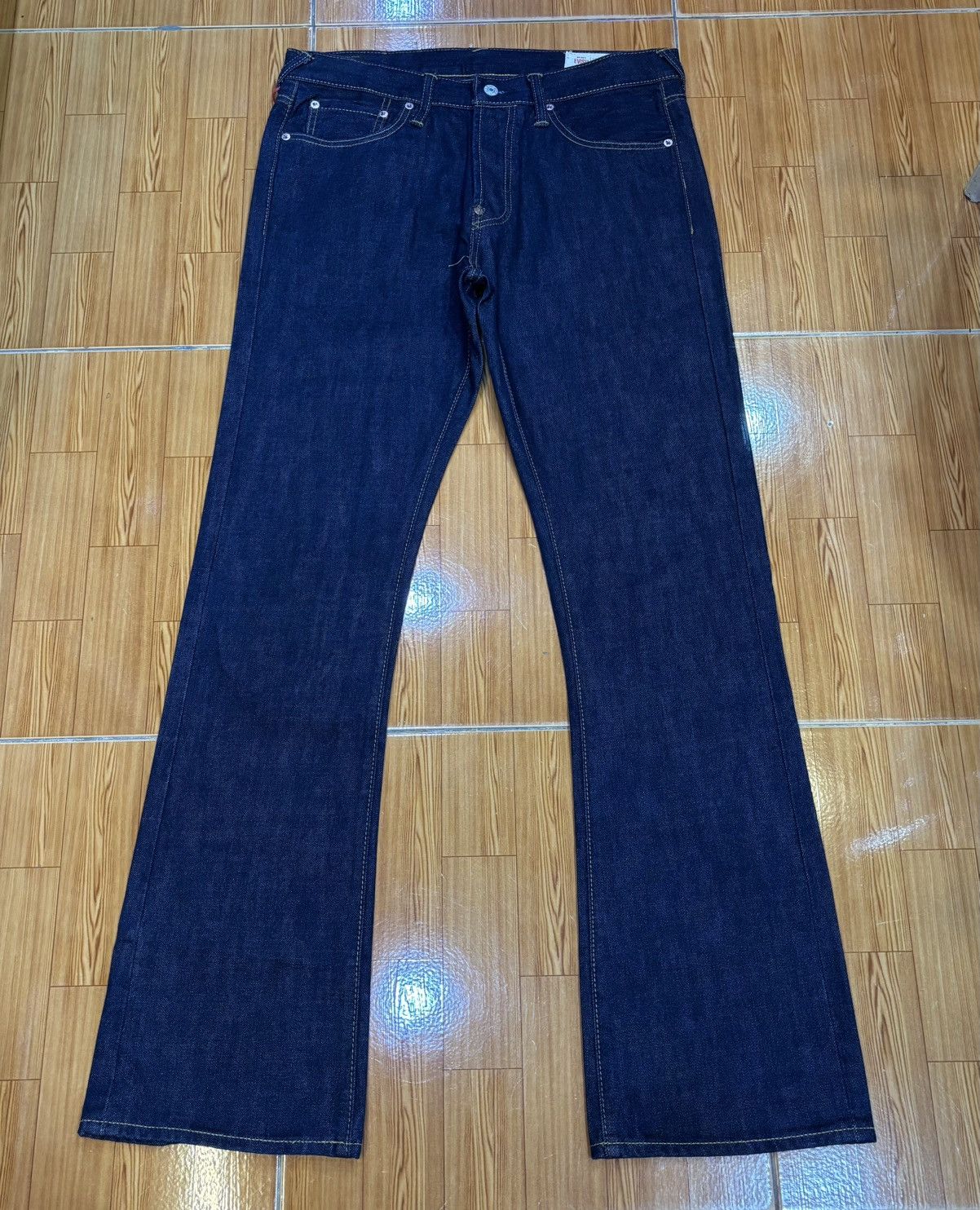 If Six Was Nine Flare Jeans Japanese Brand Evisu Bootcut Camo Denim Jeans Size US 32 / EU 48 - 10 Thumbnail