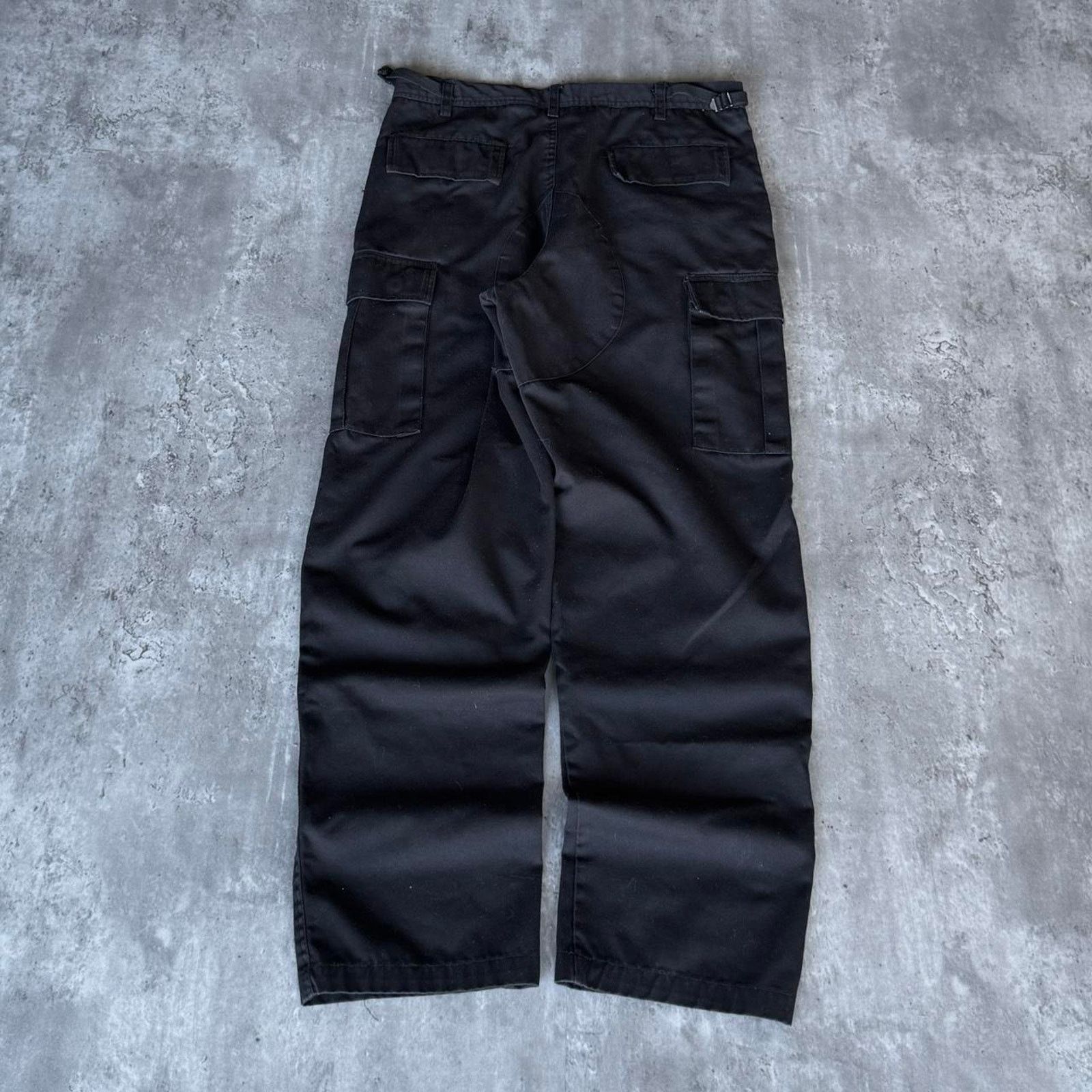 Vintage Vintage Y2K Black Technical Double Knee Cargo Pants Size US 31 - 2 Thumbnail