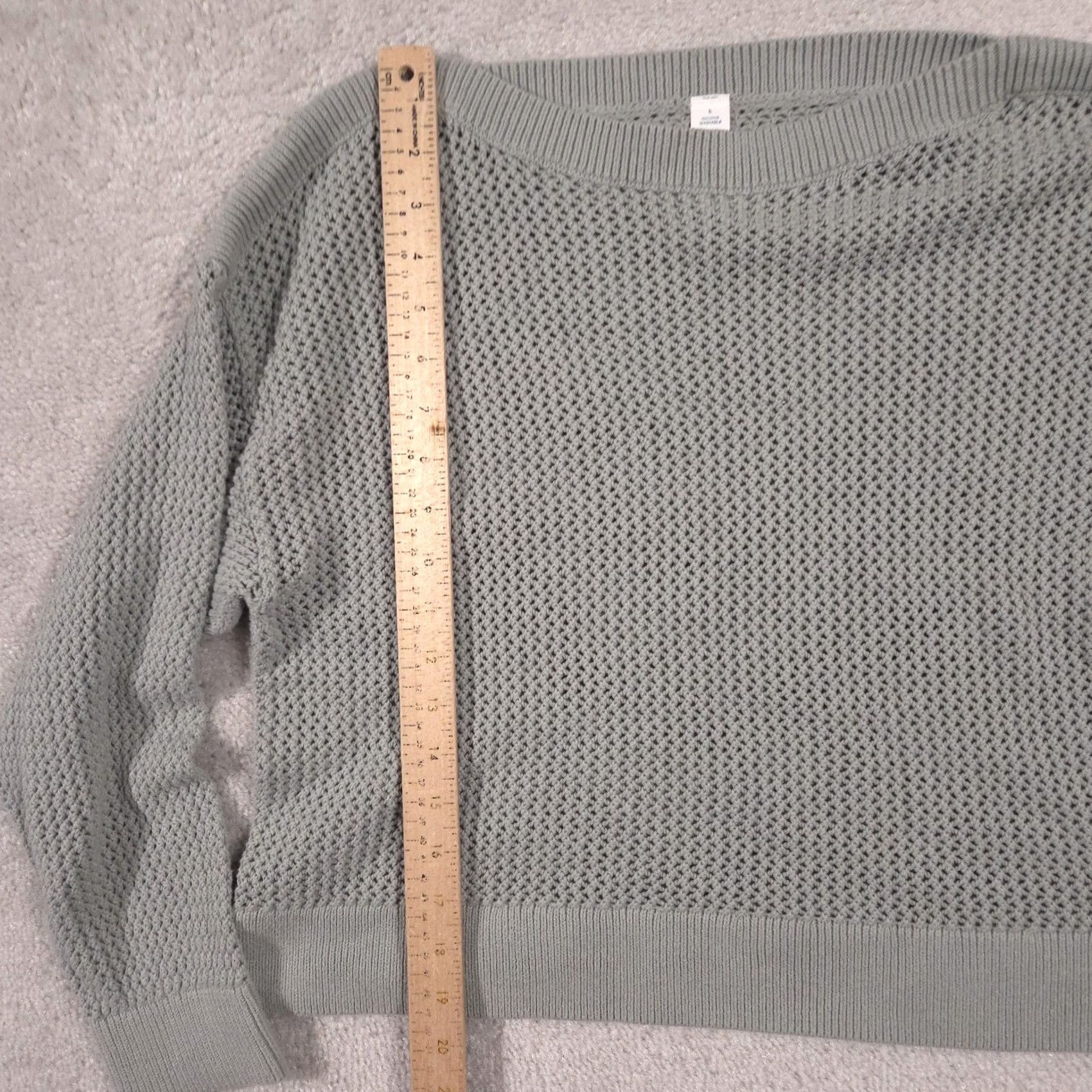 Old Navy Old Navy Sweater Womens L Gray Open Knit Boat Neck Long Sleeve Pullover Size L / US 10 / IT 46 - 7 Thumbnail