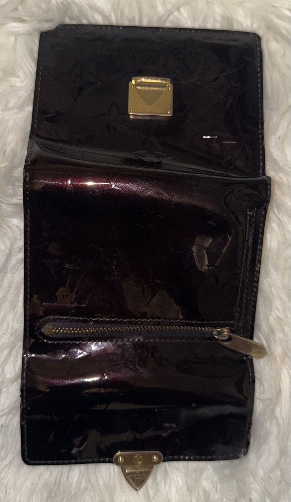 Louis Vuitton Louis Vuitton Amarante Vernis Trifold Wallet Size ONE SIZE - 5 Thumbnail
