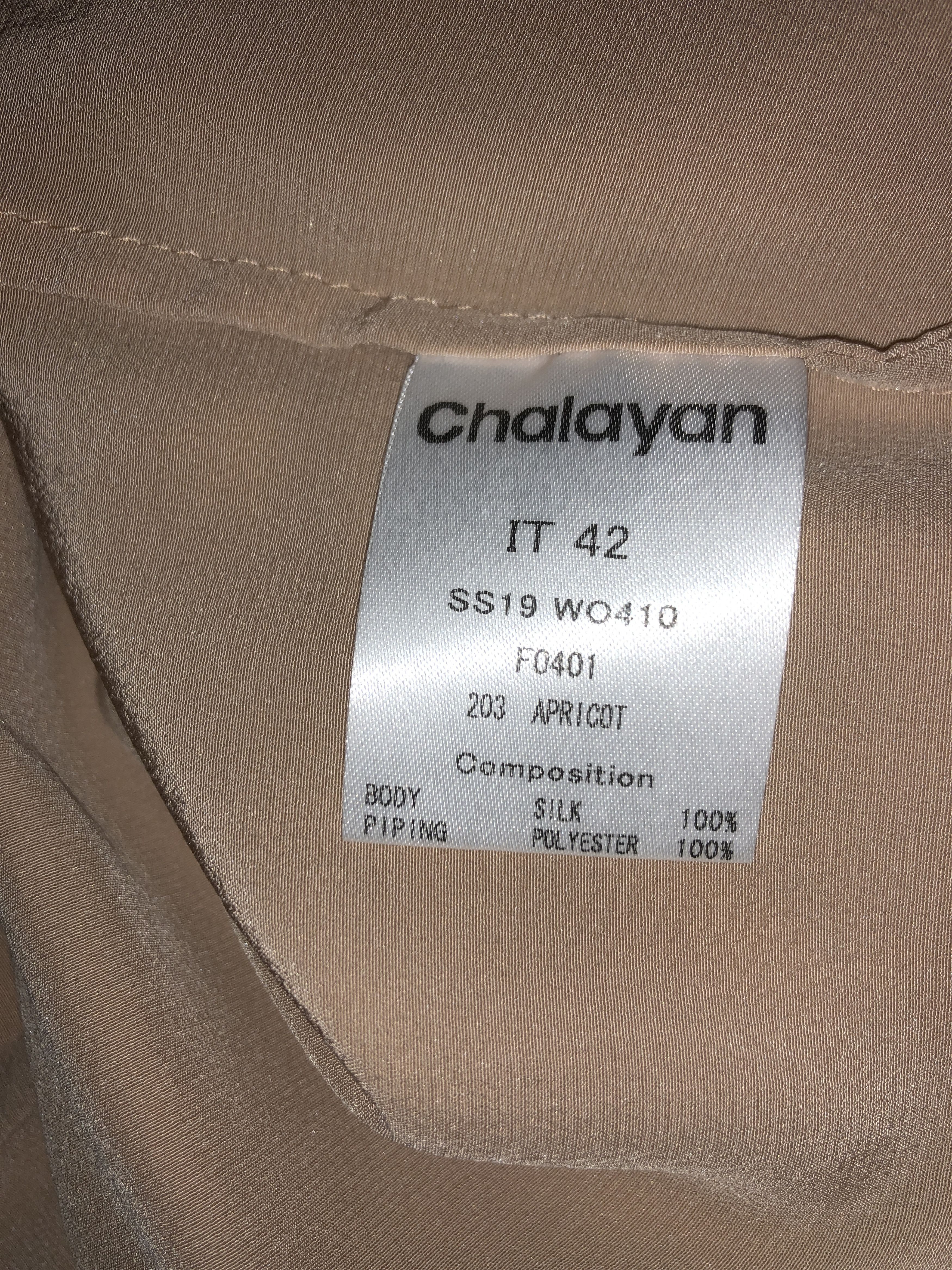 Hussein Chalayan Apricot silk Overlapped Dress Size M / US 6-8 / IT 42-44 - 8 Thumbnail