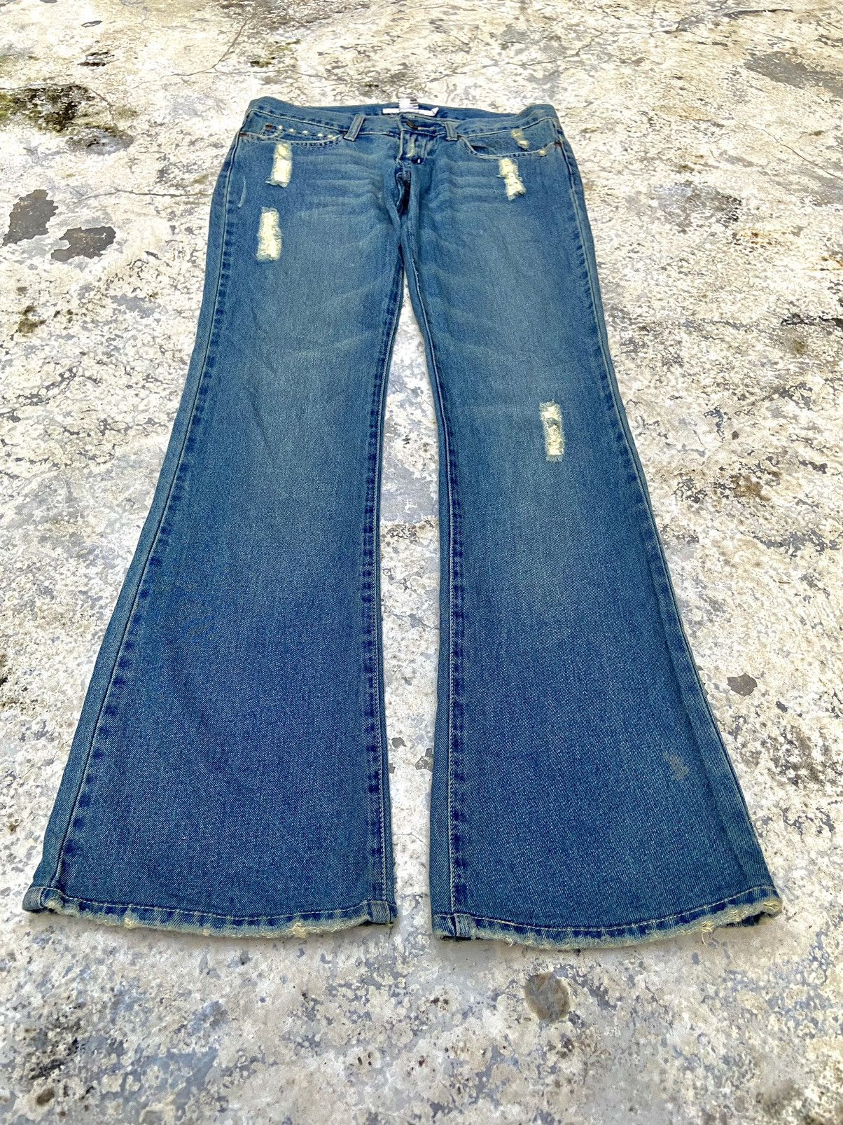 20471120 × If Six Was Nine × Japanese Brand Y2K fancy collection flare disetressed denim pants Size 30" / US 8 / IT 44 - 8 Thumbnail