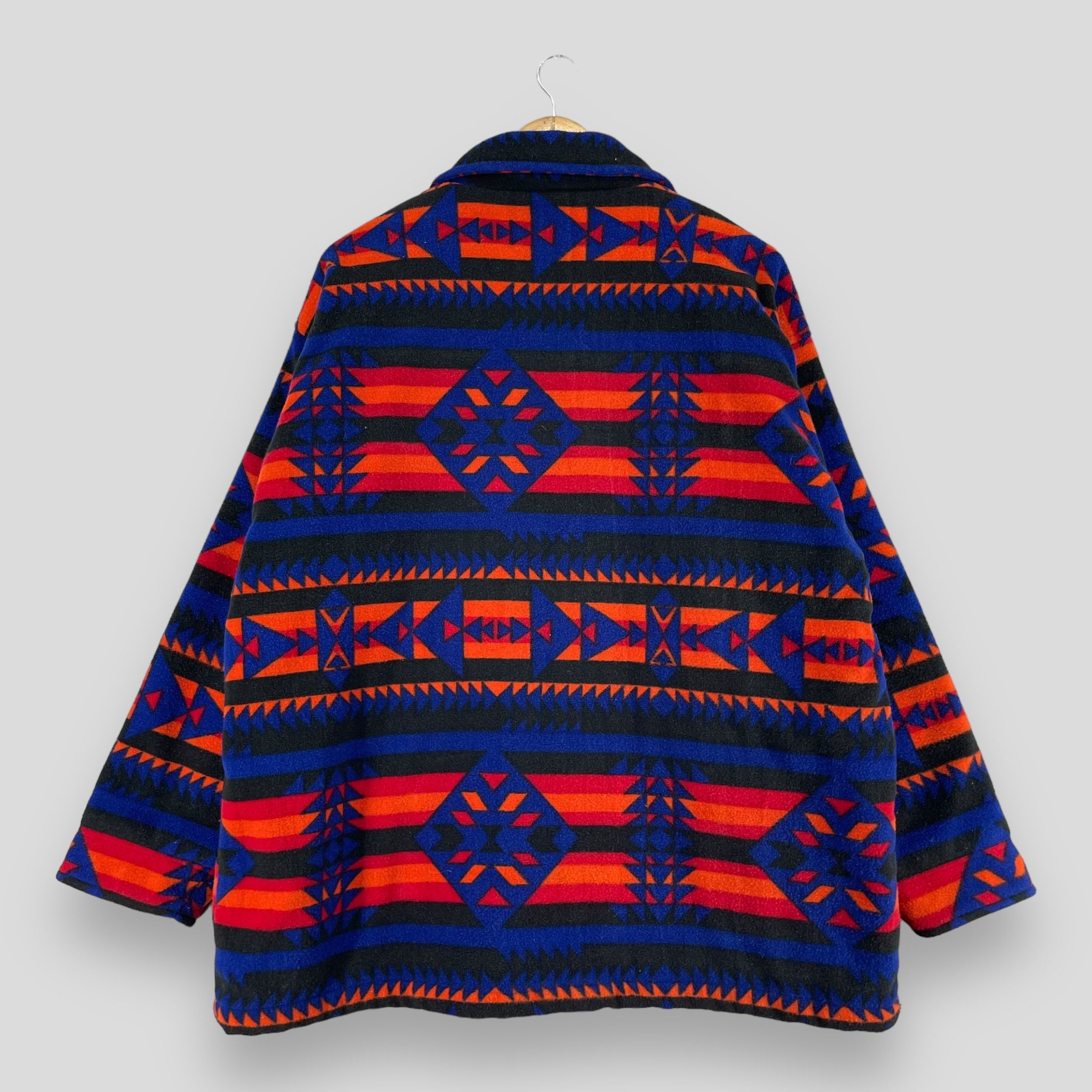 Levi's × Levi's Vintage Clothing Vintage 90s LEVIS Aztec Navajo Puffer Fleece Zipper Jacket Size US L / EU 52-54 / 3 - 14 Thumbnail