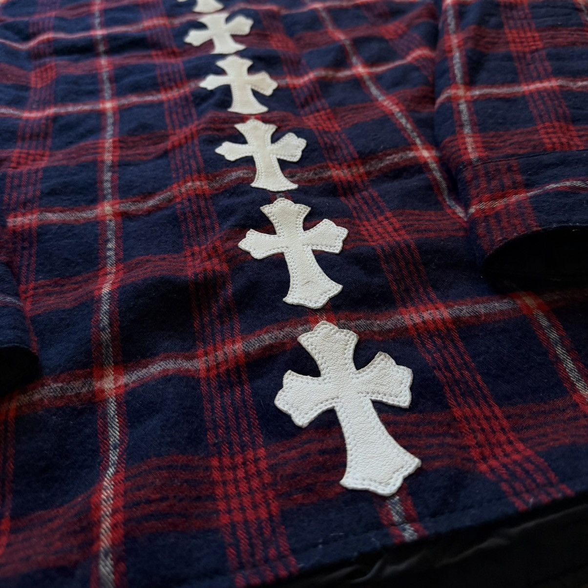 Chrome Hearts Chrome Hearts Patch Flannel Reversible RARE 1/1 Patch Hoodie Size US L / EU 52-54 / 3 - 9 Thumbnail