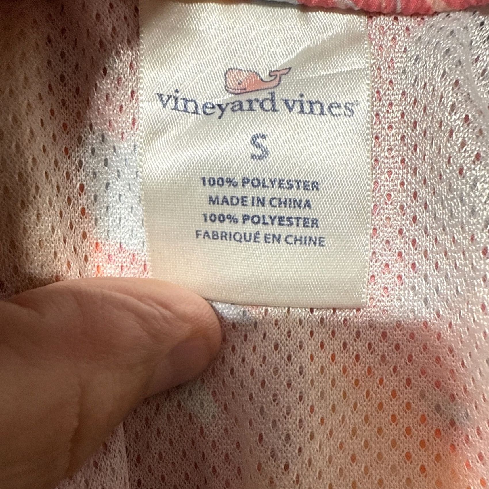Vineyard Vines Vineyard Vines Swim Trunks Men S Orange Floral 6.5” Inseam Silk Polyester Mesh Lining Pockets Size US 29 - 6 Thumbnail