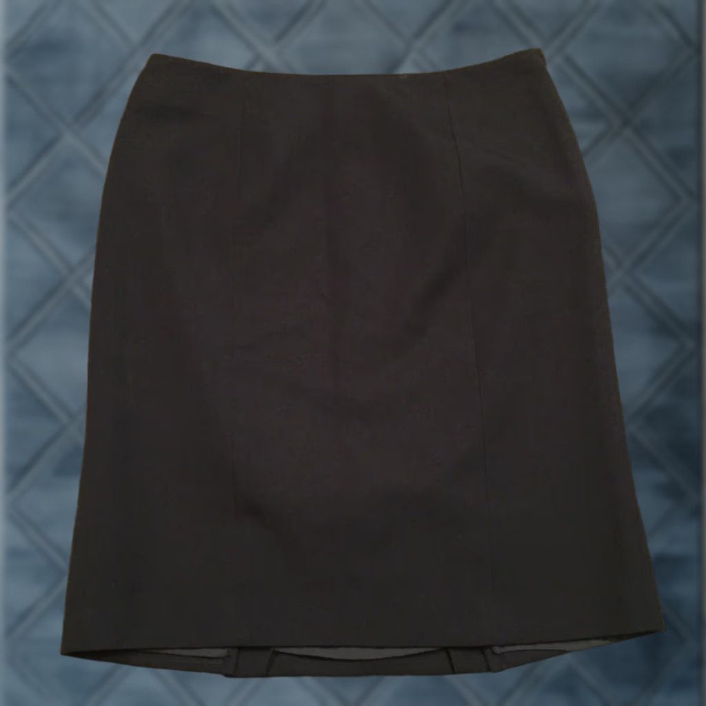 Evan Picone Evan Picone Skirt Size 6 Knee Length Lined Slit Black Pencil Size 28" / US 6 / IT 42 - 1 Thumbnail