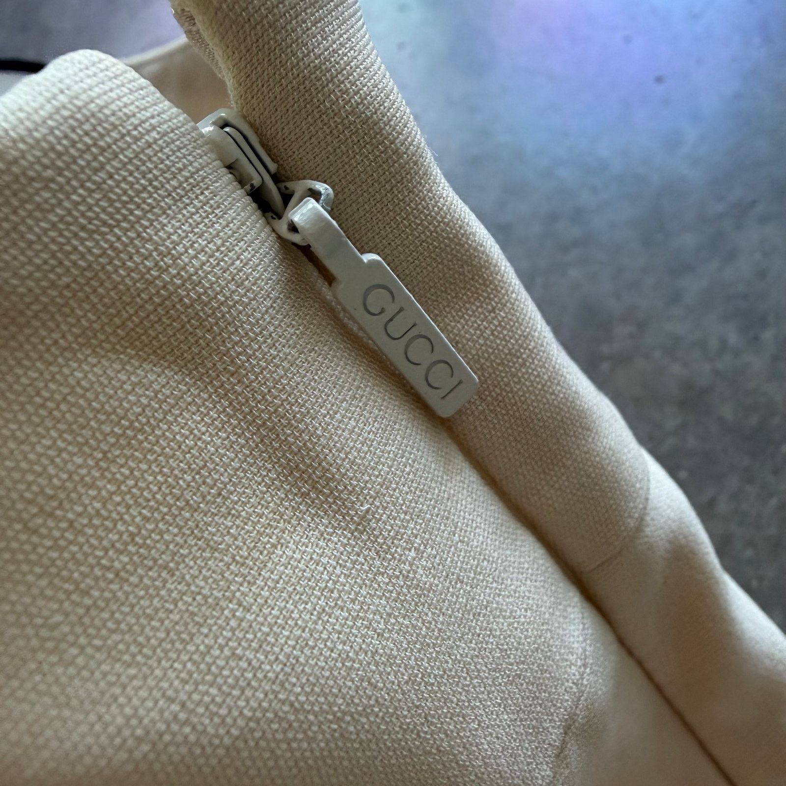 Gucci Ecru Wool Marmont GG Buckle Skirt XS