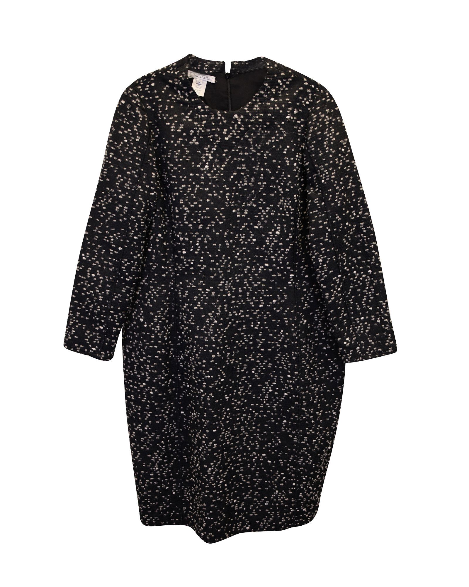 Oscar De La Renta Oscar De La Renta Dotted Dress in Black Polyamide Wool Size M / US 6-8 / IT 42-44 - 1 Thumbnail