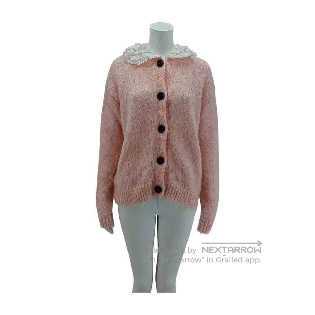 Miu Miu MiuMiu Pink Mohair Knit Cardigan. Size S / US 4 / IT 40 - 1 Thumbnail