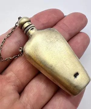 Vintage Vintage Gilt Sterling Silver 875 bottle Flask Perfume Oil Size ONE SIZE - 6 Thumbnail