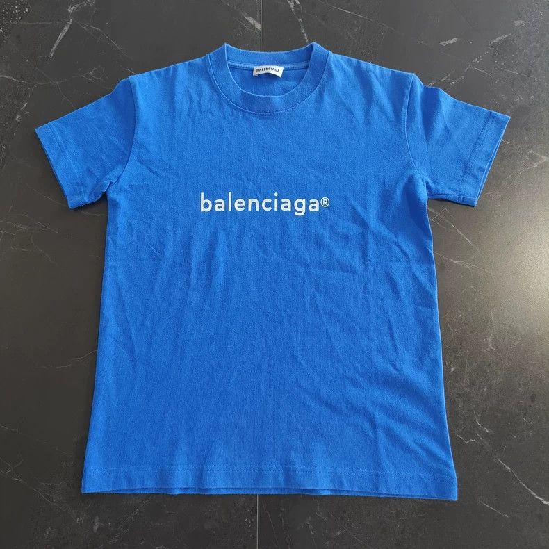 Balenciaga Balenciaga Blue round neck short sleeve Size US S / EU 44-46 / 1 - 1 Thumbnail