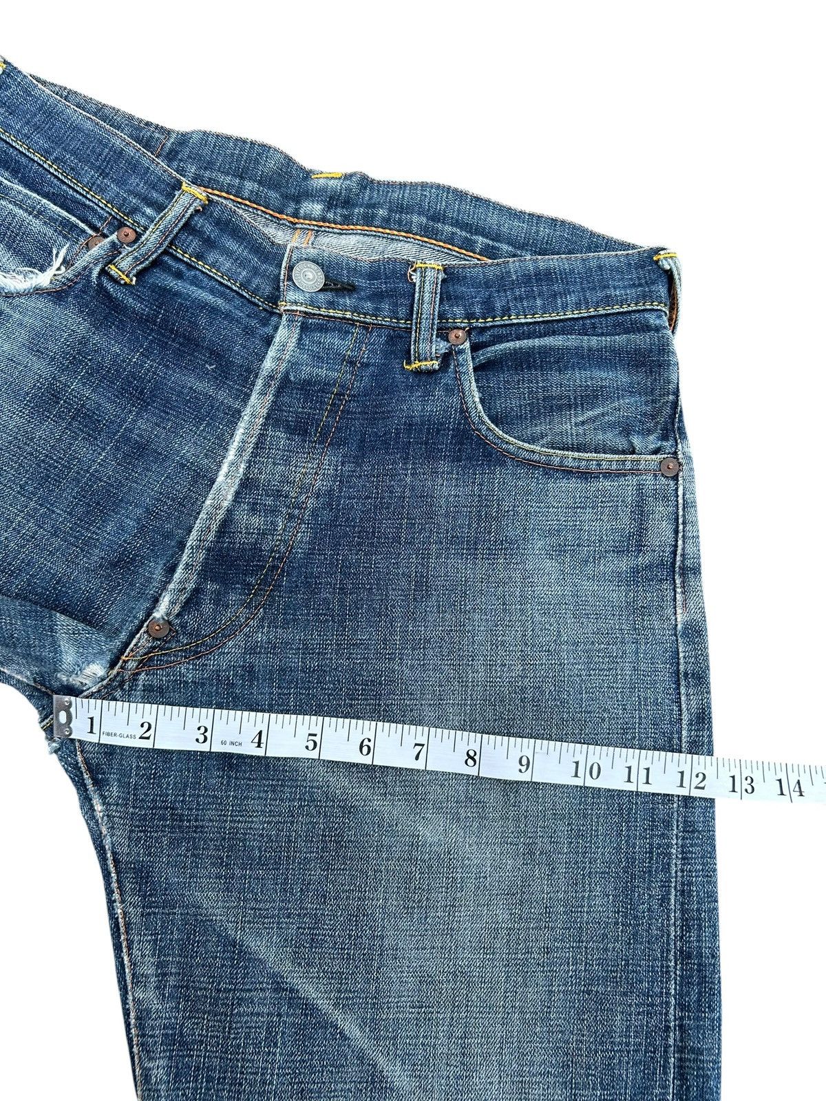 Kapital Thrashed Vintage Evisu Selvedge Denim Jeans Size US 32 / EU 48 - 21 Thumbnail