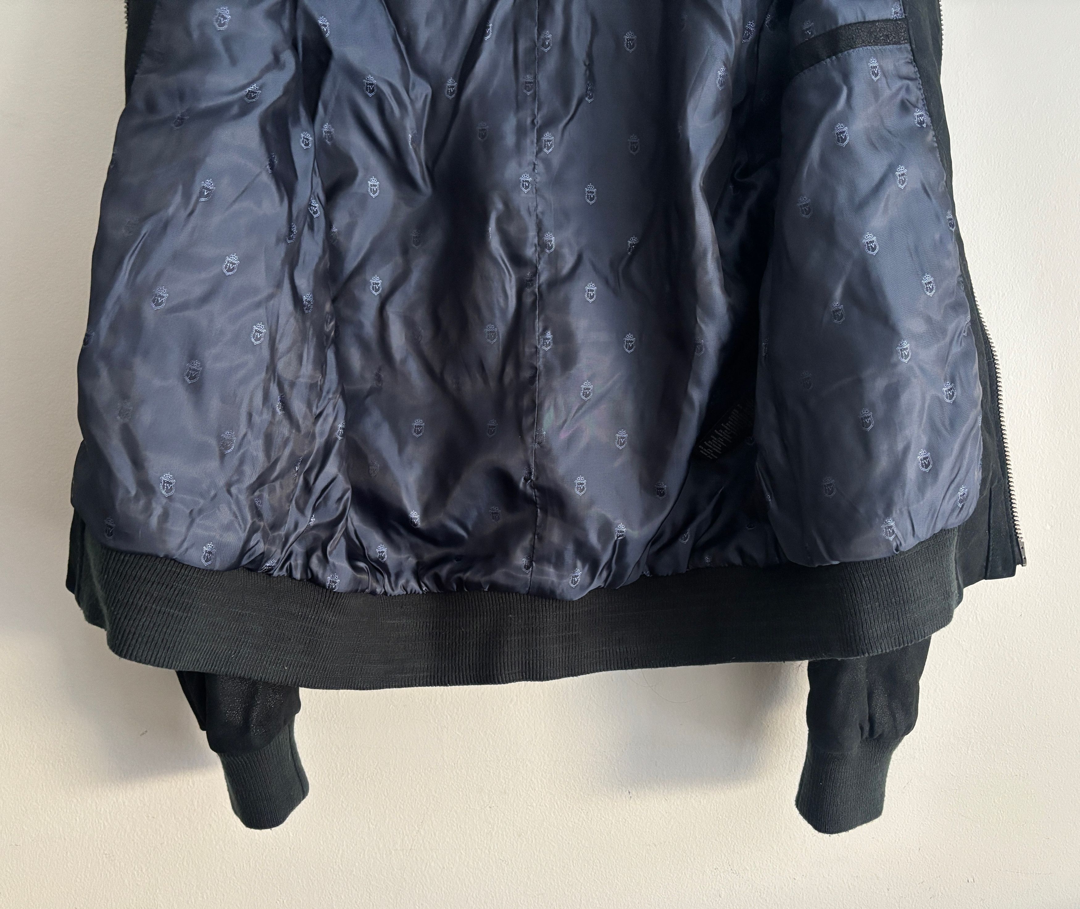 John Varvatos $100 Black Goatskin Suede Double Zip Bomber Jacket Small Size US S / EU 44-46 / 1 - 9 Thumbnail