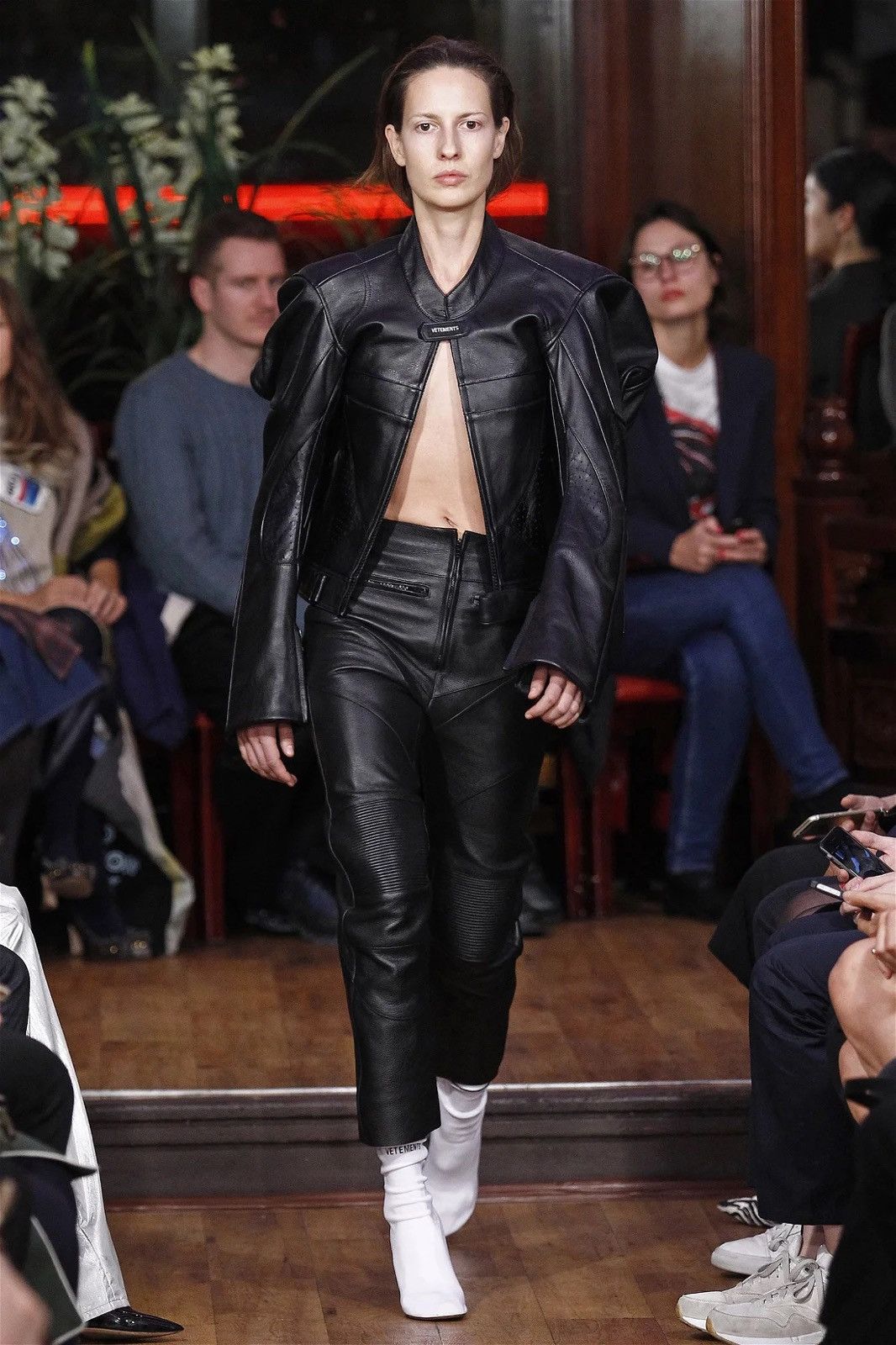 image of Vetements Ss16 Leather Moto Pants in Black, Men's (Size 30)