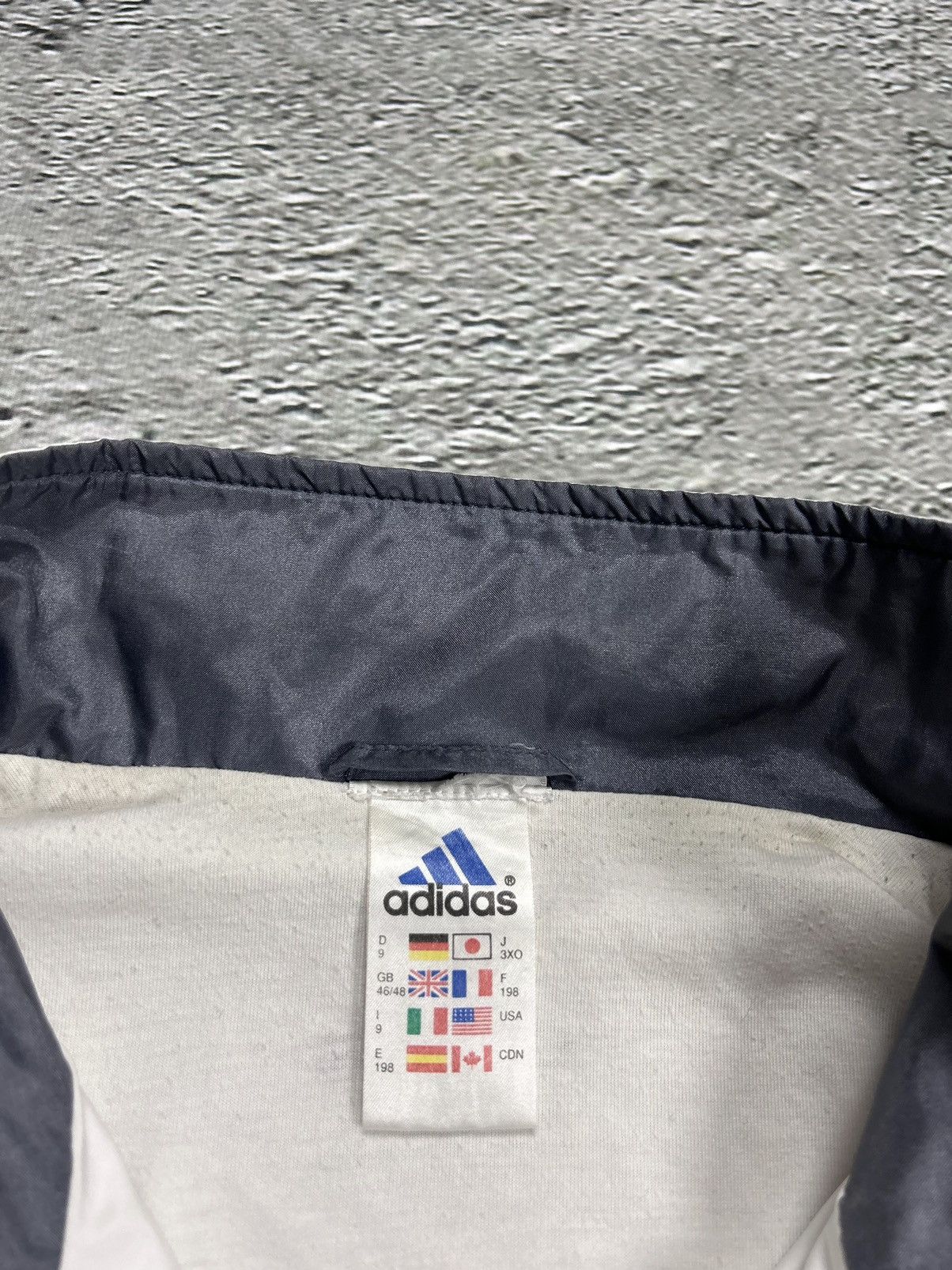 Adidas × Vintage Adidas track suit grey white pants windbreaker vintage Size US XL / EU 56 / 4 - 7 Thumbnail