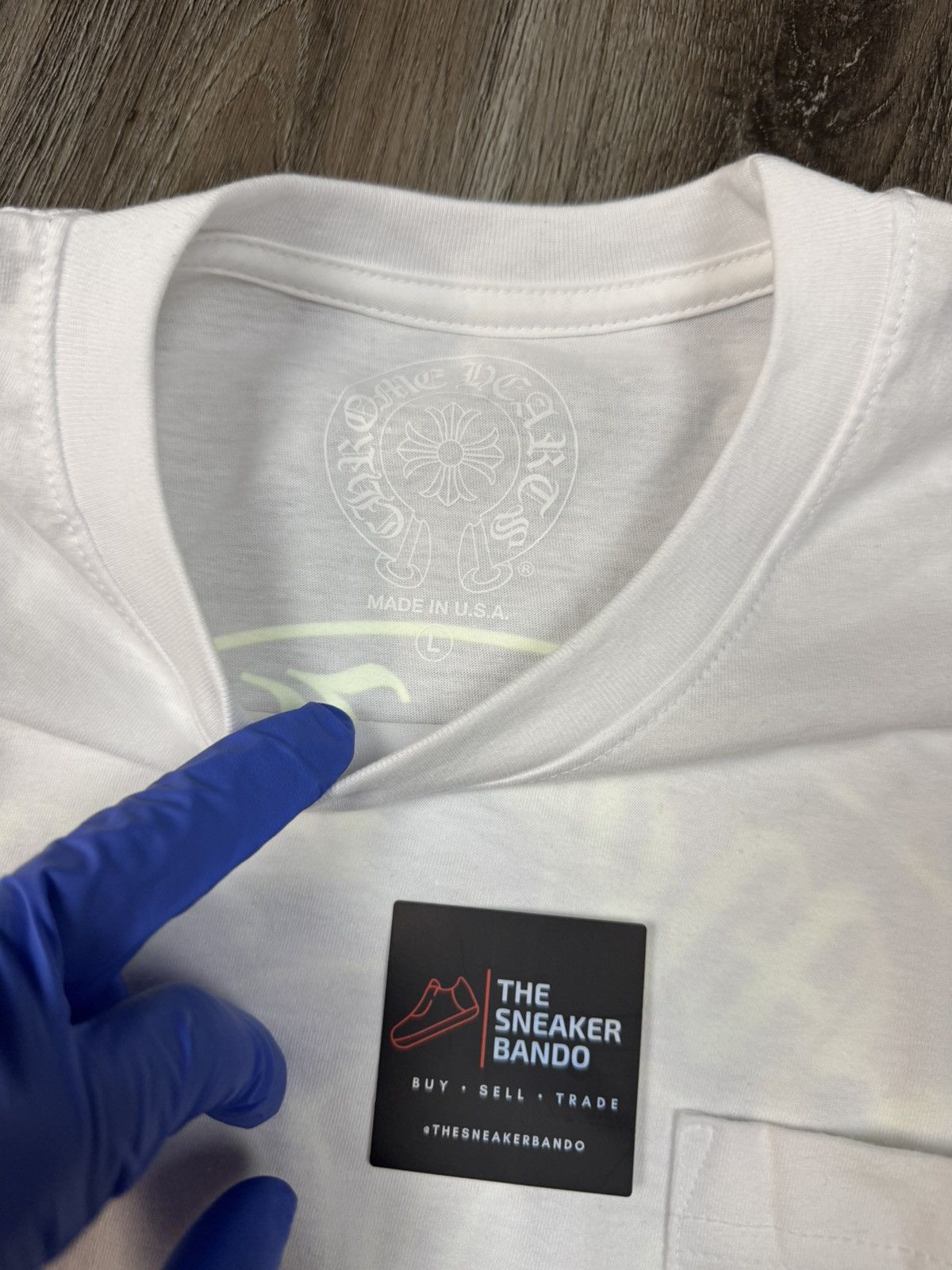Chrome Hearts Chrome Hearts White Neon Horseshoe Pocket Tee Shirt Large Size US L / EU 52-54 / 3 - 6 Thumbnail