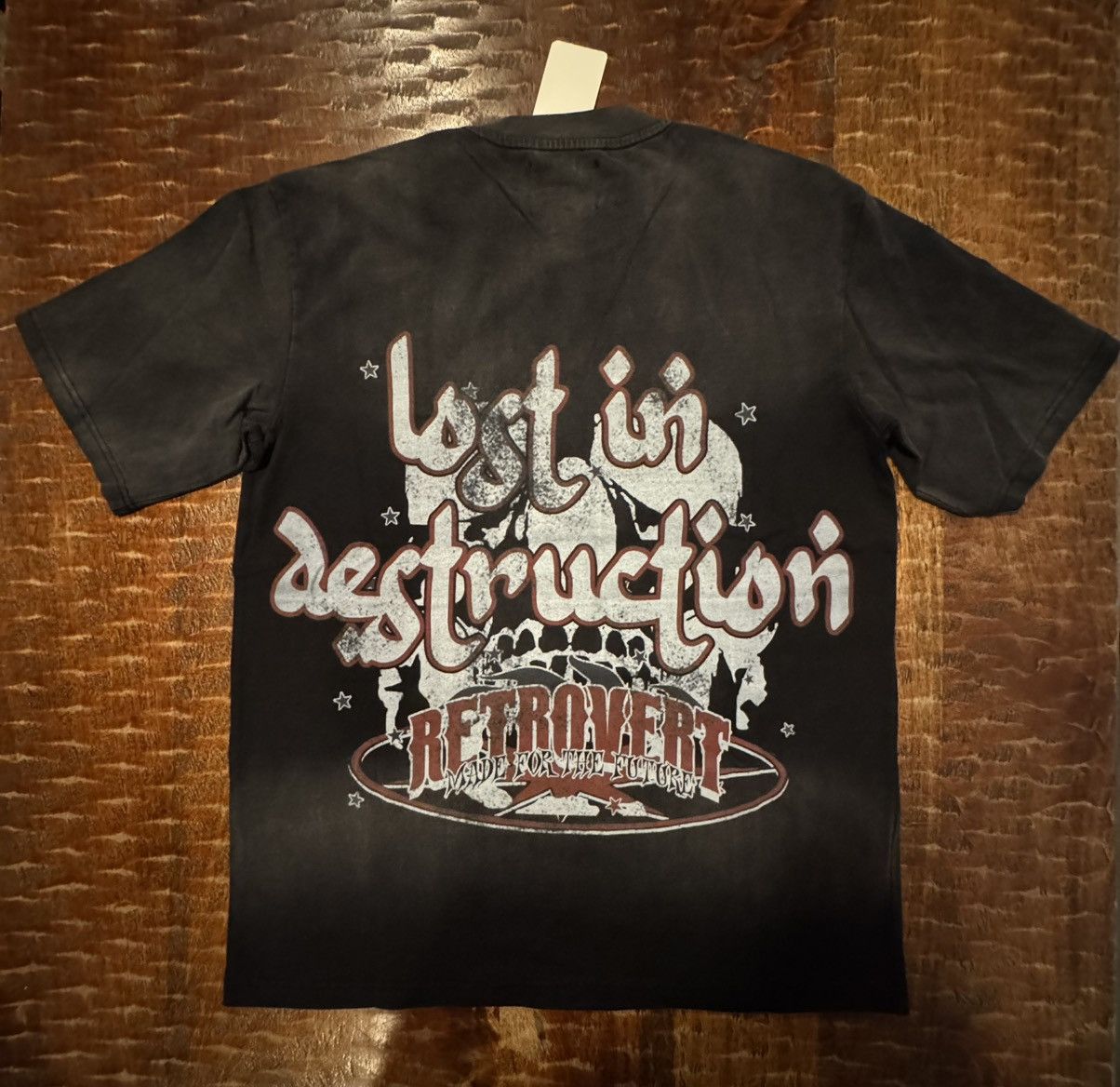 RETROVERT Black Wash Barbed Wire Heart Never Been Normal Tshirt M Size US M / EU 48-50 / 2 - 2 Thumbnail