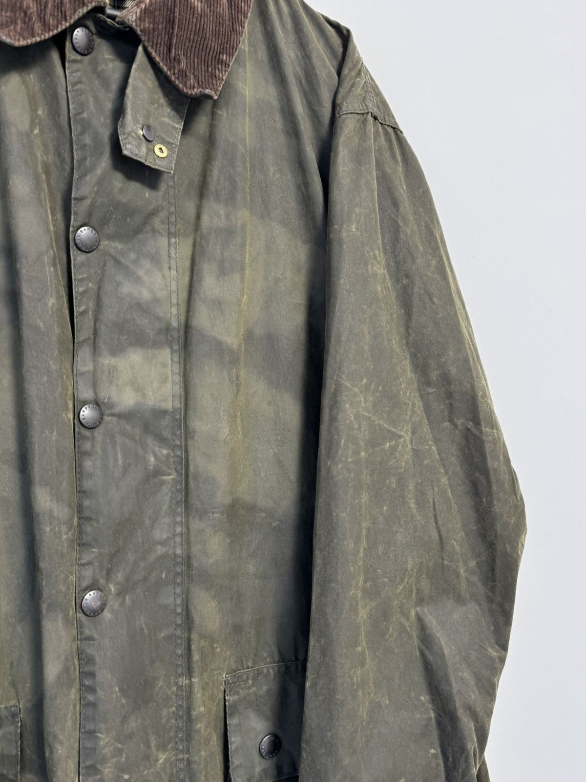 Barbour Vintage Barbour Border Waxed Cotton Mens Jacket Coat Size US XL / EU 56 / 4 - 10 Thumbnail