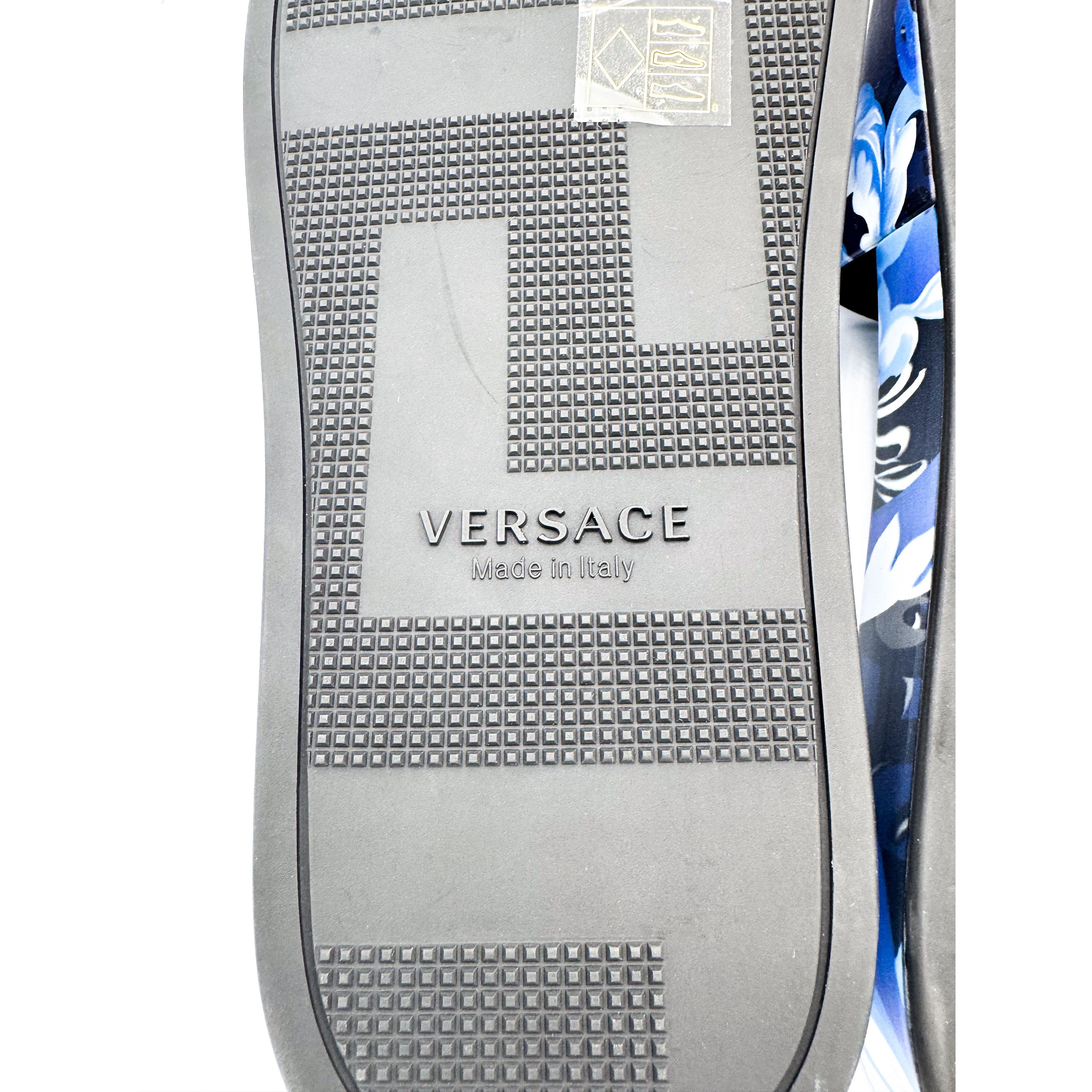 Versace Versace Blue Baroccoflage Slides US 10 / EU 43 Size US 10 / EU 43 - 10 Thumbnail