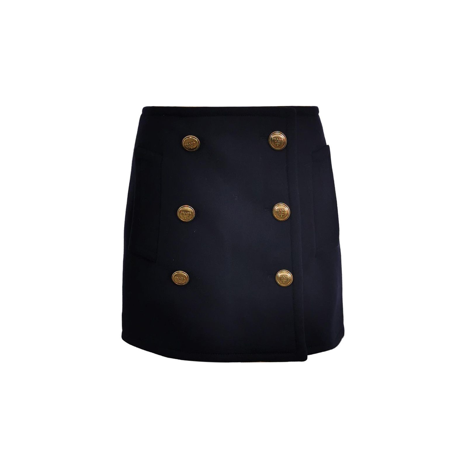 Prada Prada Double-Breasted Knitted Mini Skirt - dmc Size 42" / US 20 - 1 Thumbnail