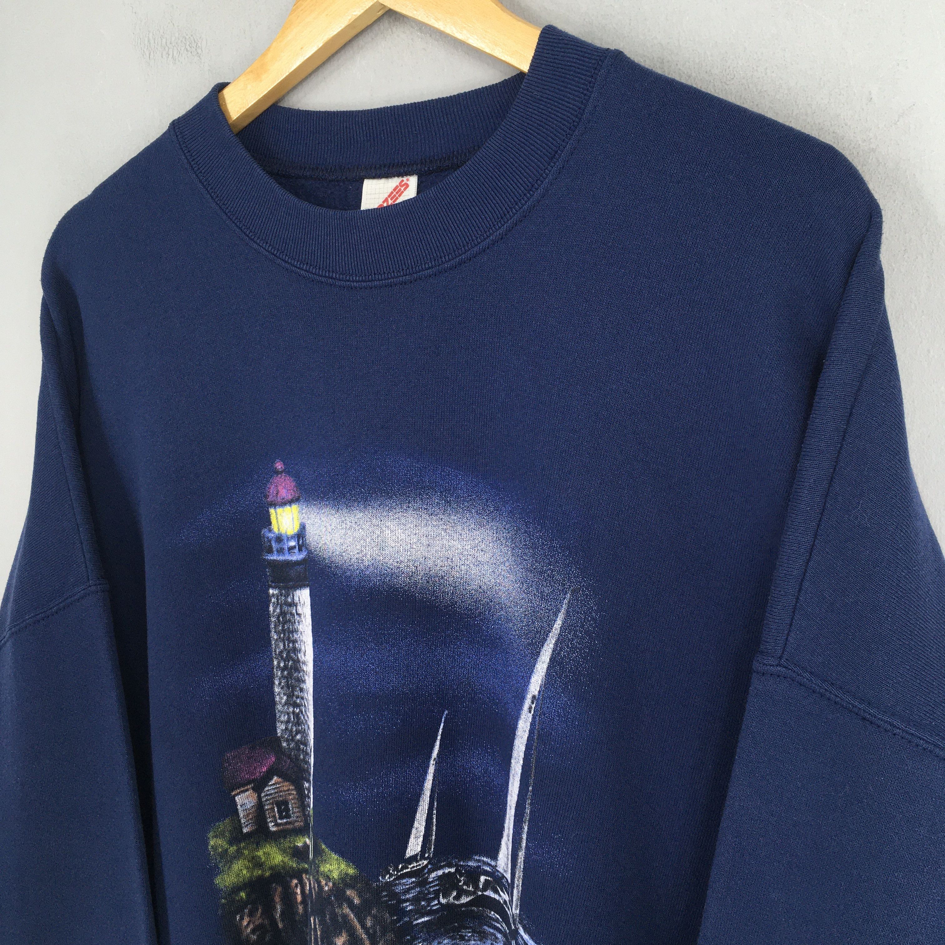 Jerzees Vintage Rockport Massachusetts Lighthouse Sweatshirt XXLarge Size US XXL / EU 58 / 5 - 3 Thumbnail