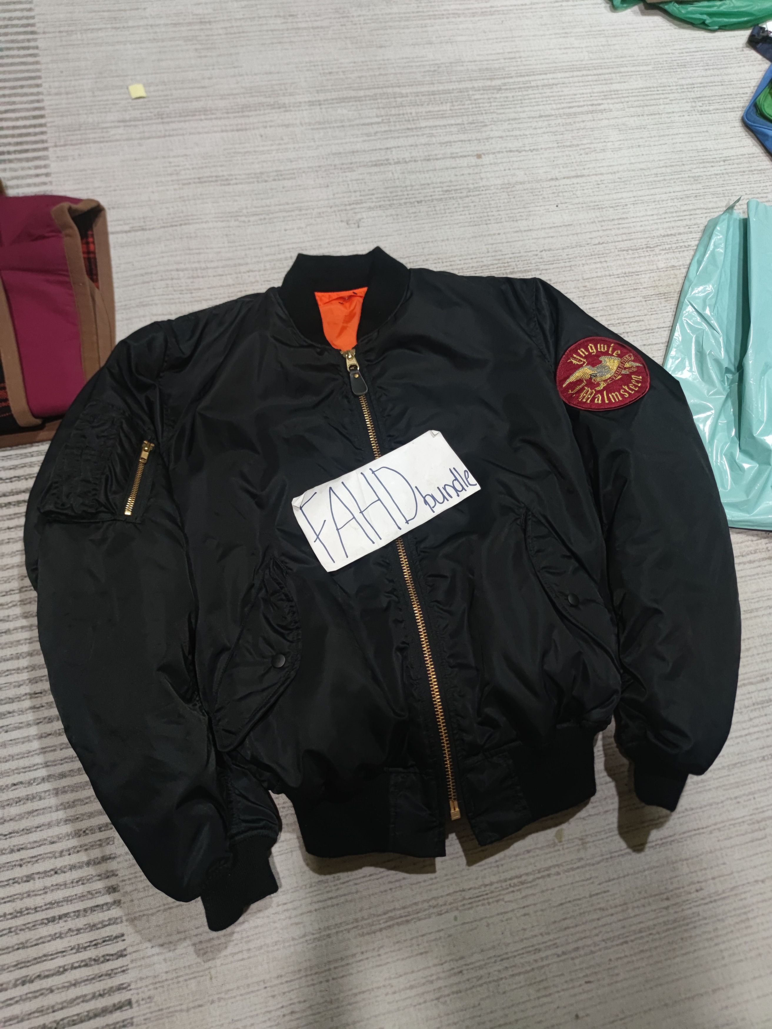Vintage Vintage Super Rare Yngwie Malmsteen "Trial by Fire" bombers Size US XL / EU 56 / 4 - 3 Thumbnail