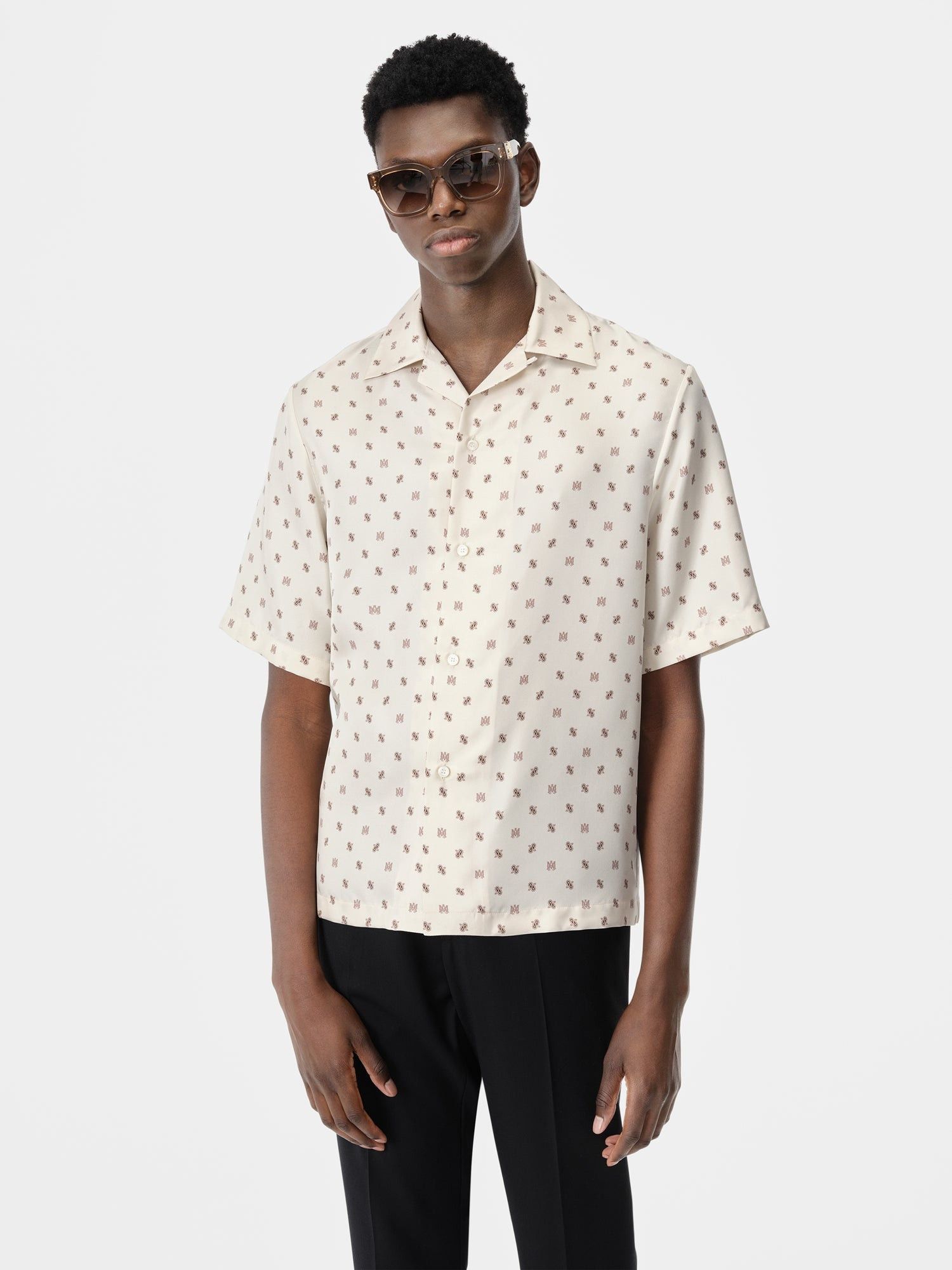 Amiri o1s1wg110625 MA Paisley Bowling Shirt in Ivory Size US M / EU 48-50 / 2 - 3 Thumbnail