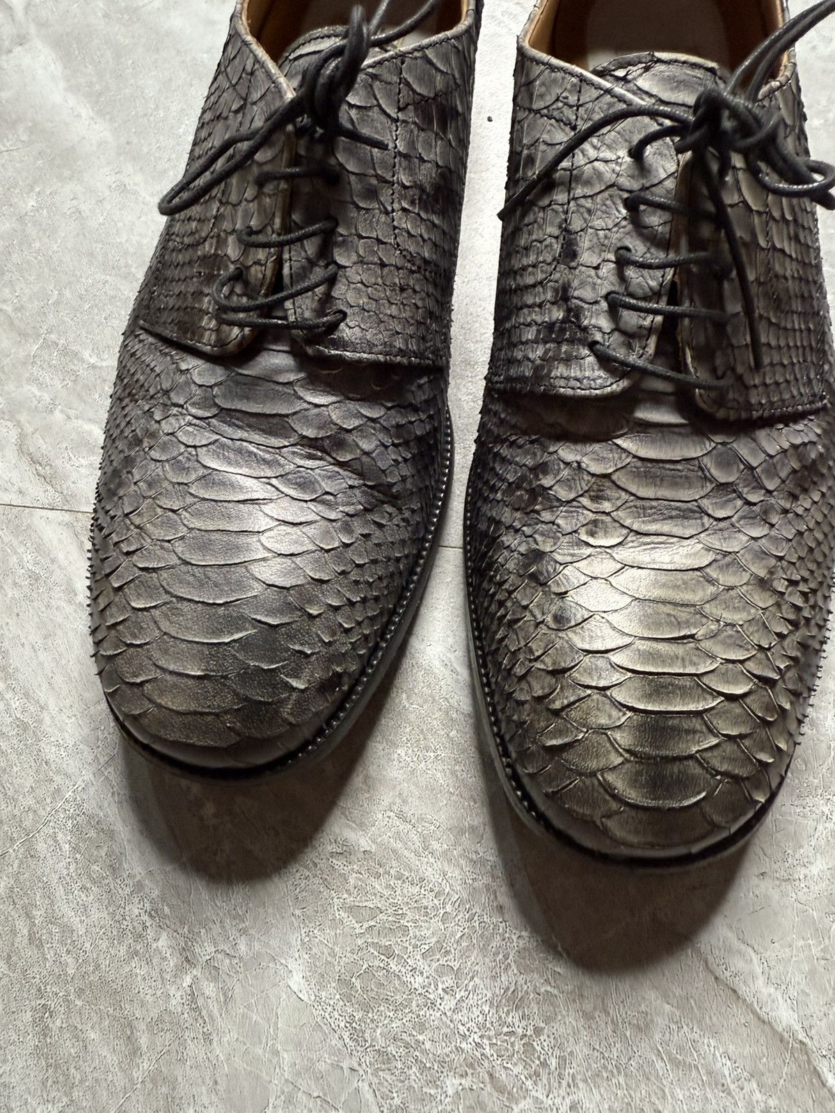 Maison Margiela Maison Margiela Line 22 Python Skin Derbies Size US 6 / EU 39 - 2 Thumbnail