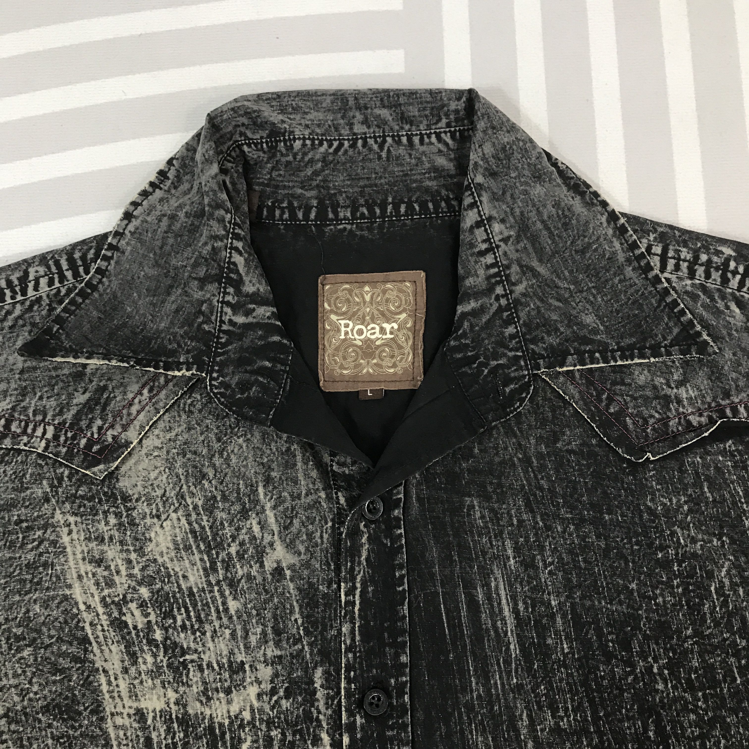 Japanese Brand × Roar × Vintage Vintage Roar Black Punk style Button Up shirt Size US L / EU 52-54 / 3 - 7 Thumbnail