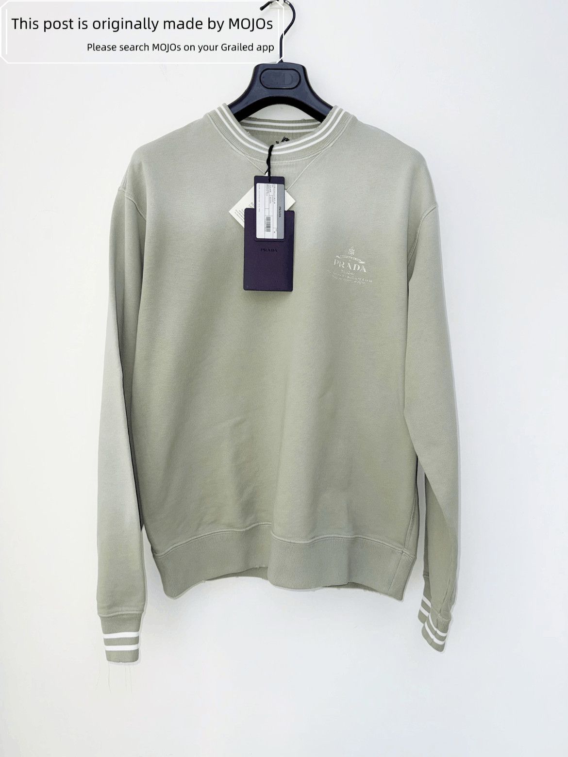Prada Prada 24AW Distressed Logo Sweatshirt Size US M / EU 48-50 / 2 - 1 Thumbnail