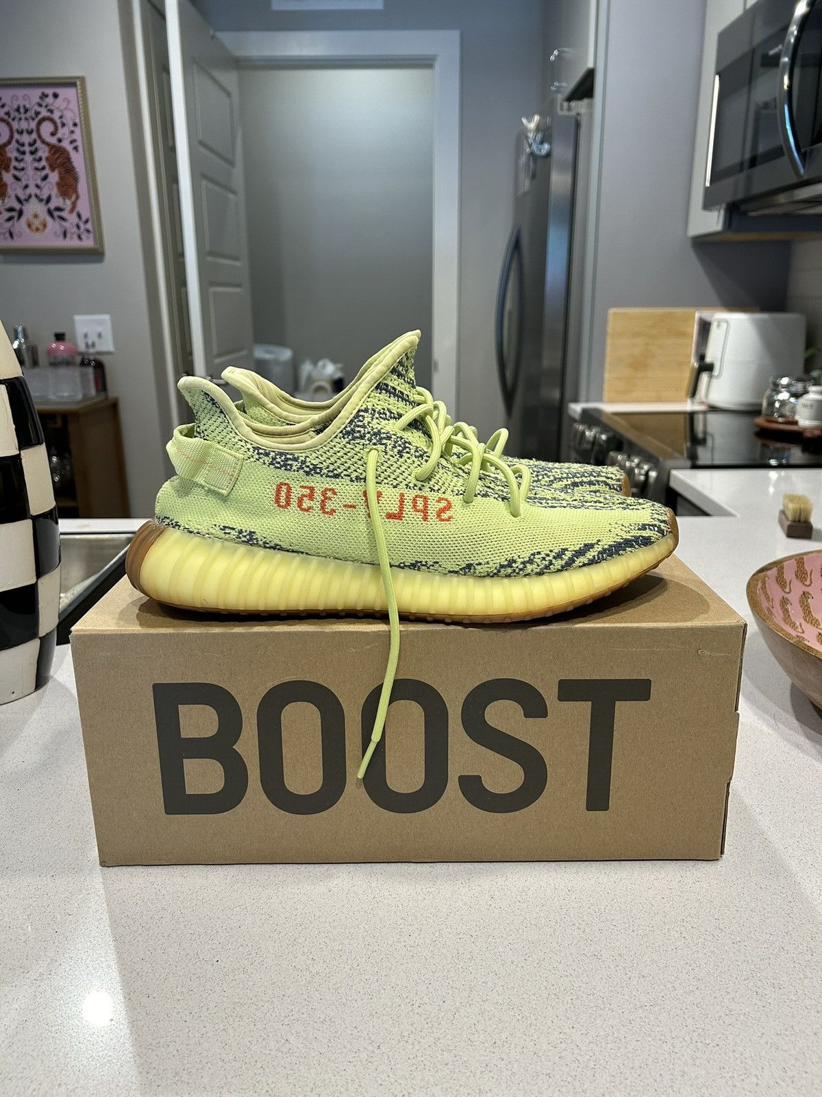 Adidas Yeezy Boost 350 V2 ‘Semi Frozen Yellow’ Size US 11.5 / EU 44-45 - 1 Thumbnail