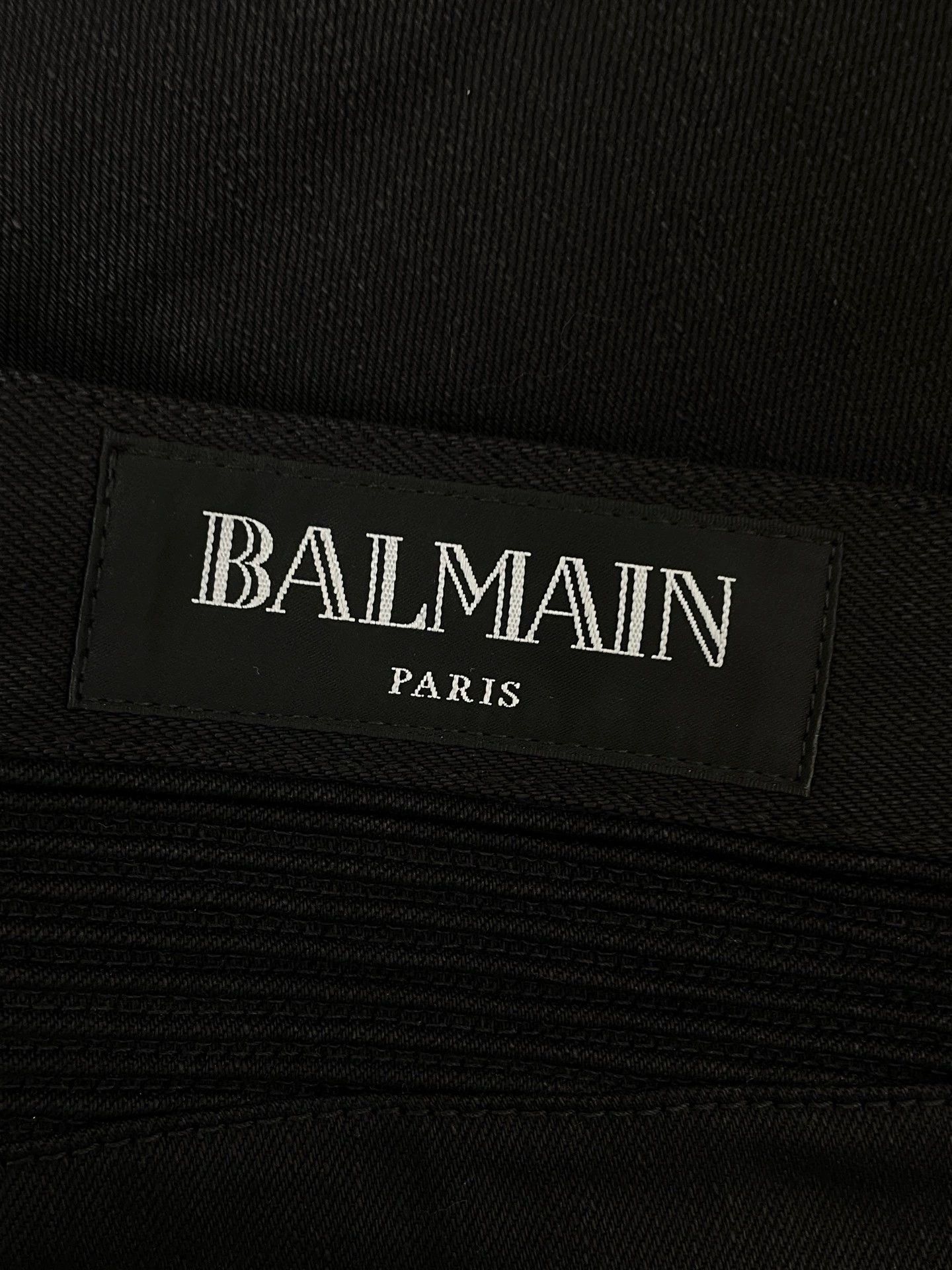 Balmain Balmain Leather-Paneled Slim Moto Jeans Size 30 NWT Size US 30 / EU 46 - 5 Thumbnail