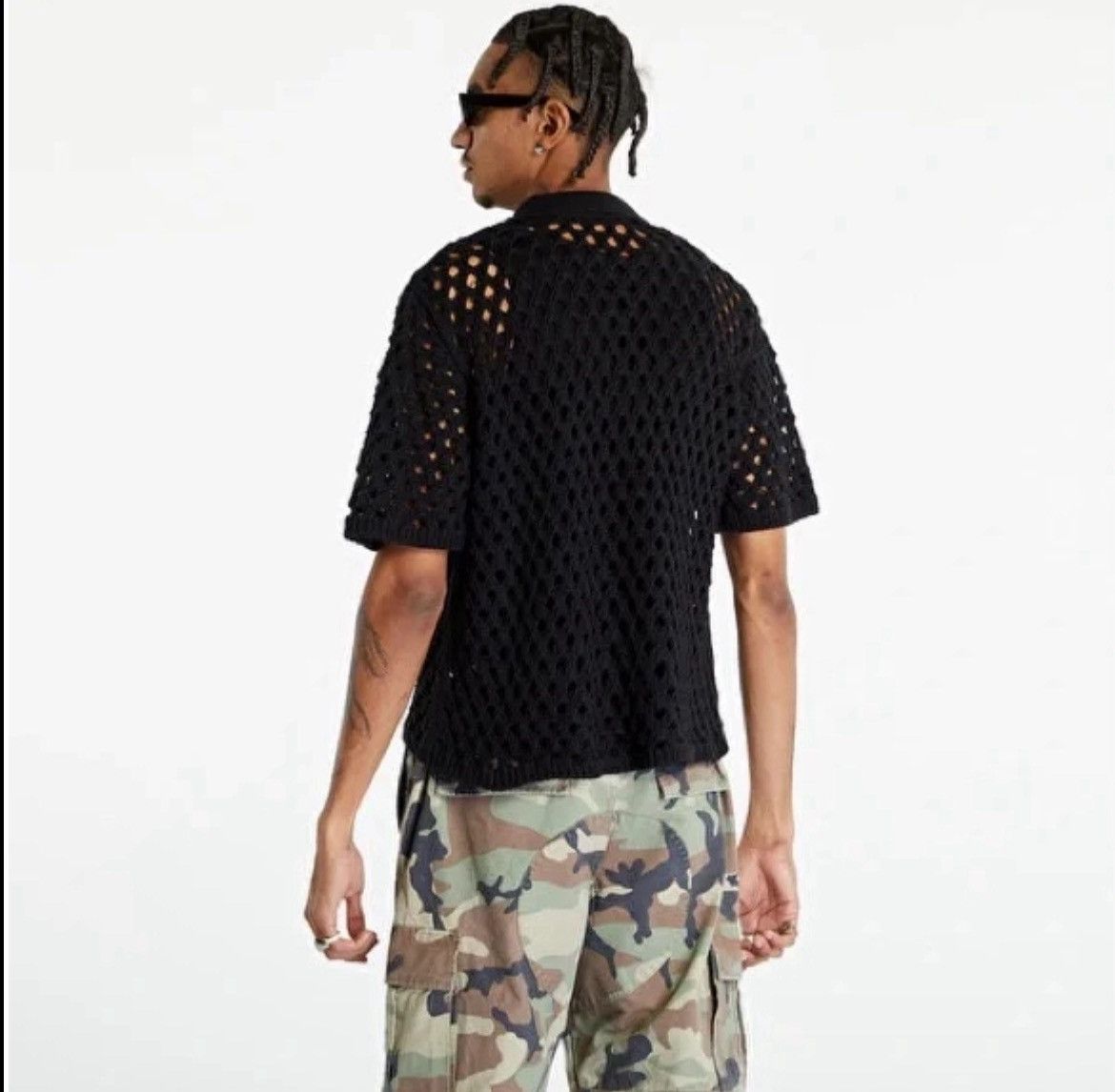 Stussy Stussy Big Mesh Polo Sweater 'Black' Size US L / EU 52-54 / 3 - 10 Thumbnail