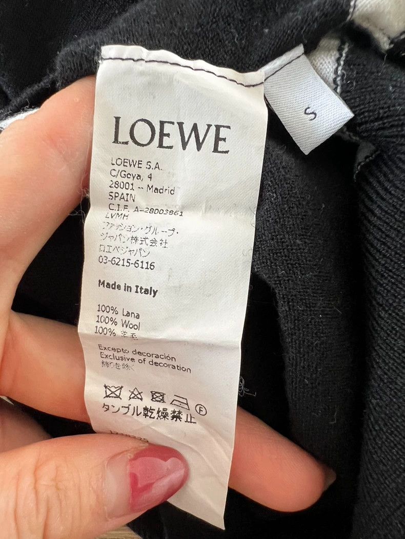 Loewe LOEWE Black logo knit short sleeved top Size S / US 4 / IT 40 - 5 Thumbnail