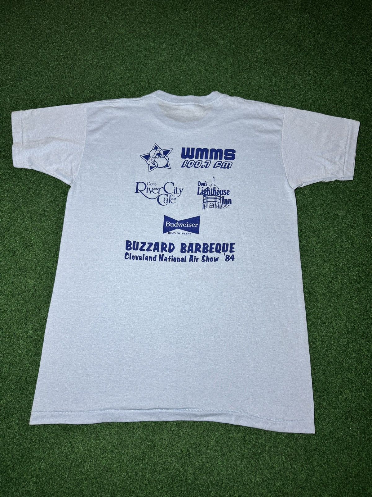 Vintage 80s 100.7 Buzzard Cleveland Radio Flying High T Shirt Size US M / EU 48-50 / 2 - 3 Thumbnail