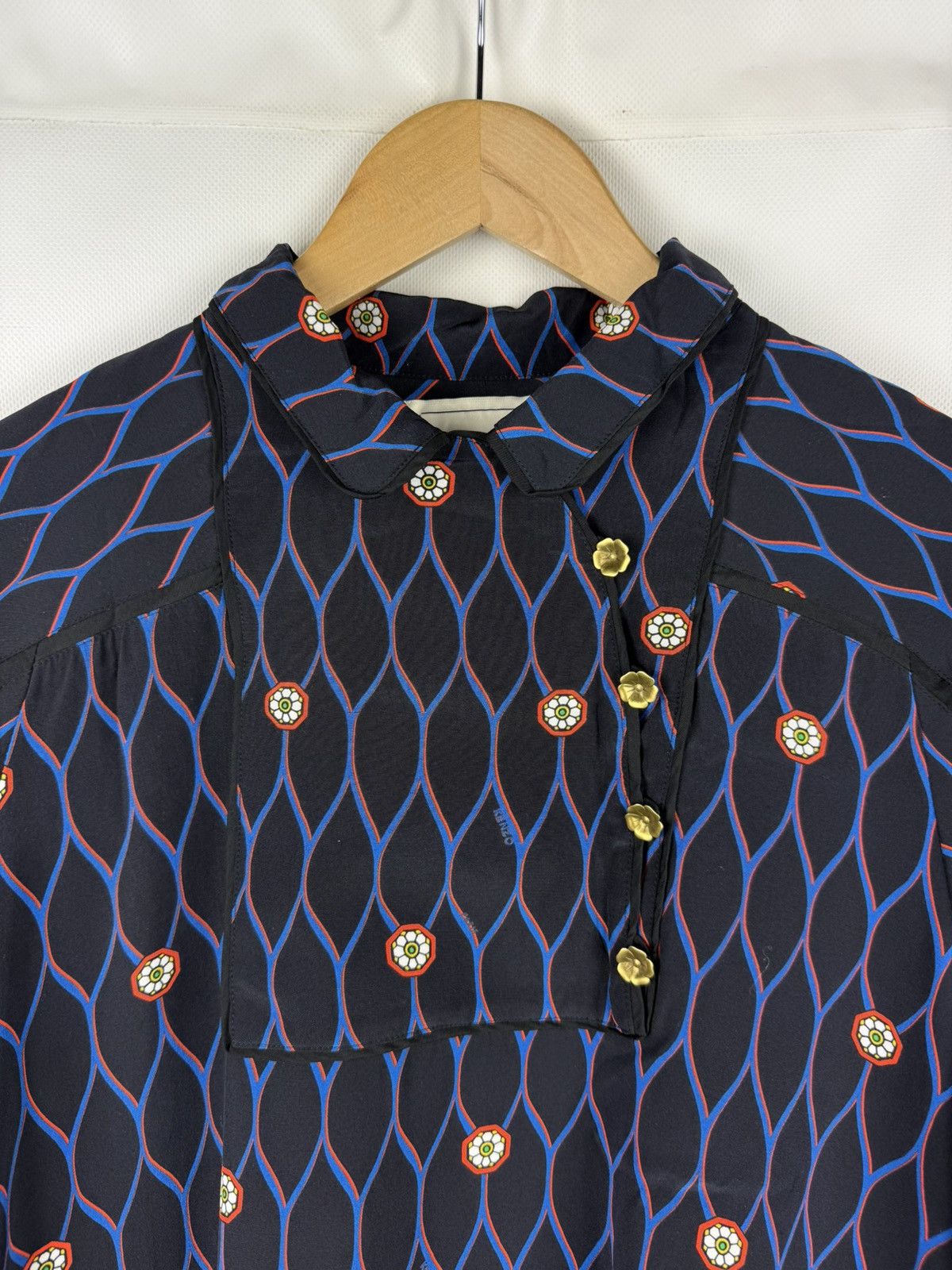 Kenzo Kenzo H&M Ladies Patterned Lagenlook Silk Tunic Blouse Dress Size L / US 10 / IT 46 - 8 Thumbnail