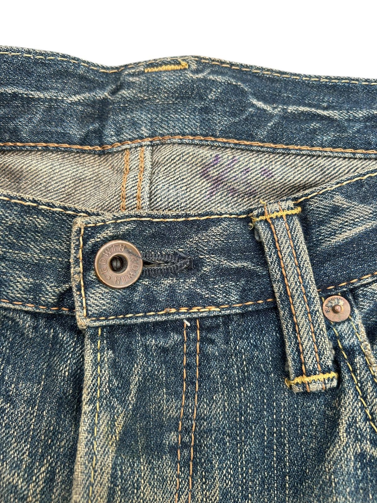 Kapital Rusty Vintage Edwin 505 BXX Selvedge Distressed Denim Jeans Size US 36 / EU 52 - 6 Thumbnail