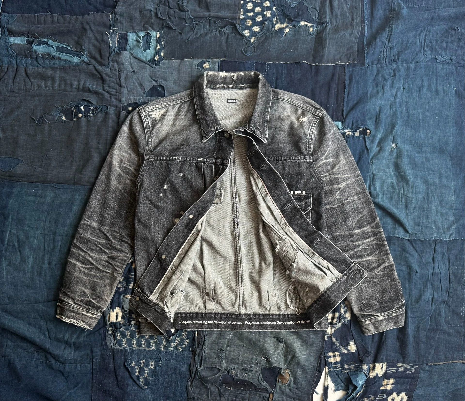 Fragment Design Fragment Sequels Denim Jacket Black M Washed Size US M / EU 48-50 / 2 - 2 Thumbnail