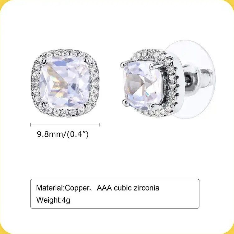 Other Bling CZ Stone Stud Earrings Size ONE SIZE - 2 Thumbnail