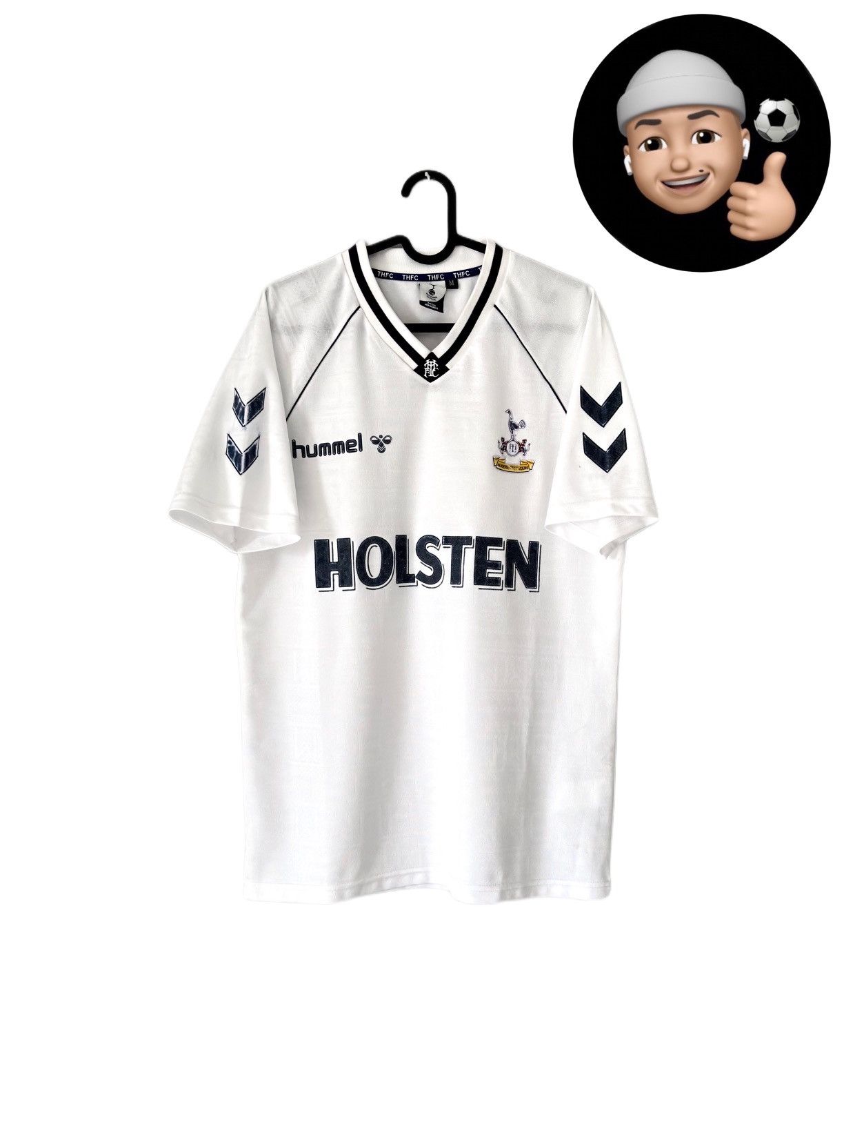 Hummel × Vintage 1990 1991 Tottenham Hotspur Home Retro Replica Soccer Jersey Size US M / EU 48-50 / 2 - 1 Thumbnail