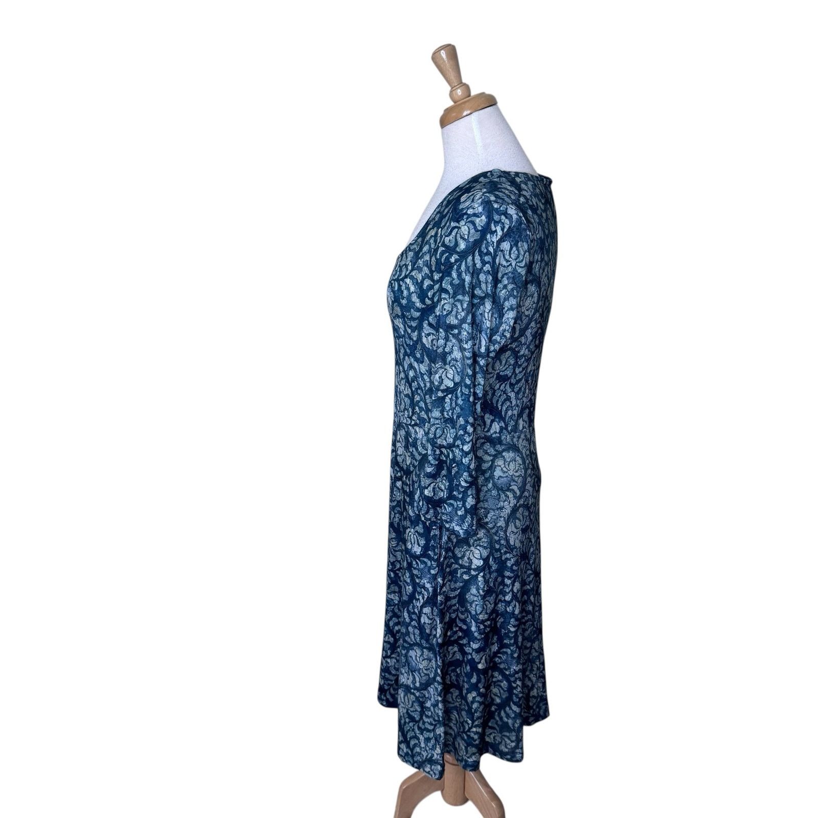 Other PERUVIAN CONNECTION Sant'Elia Jersey Dress Blue Green Medium Size M / US 6-8 / IT 42-44 - 3 Thumbnail