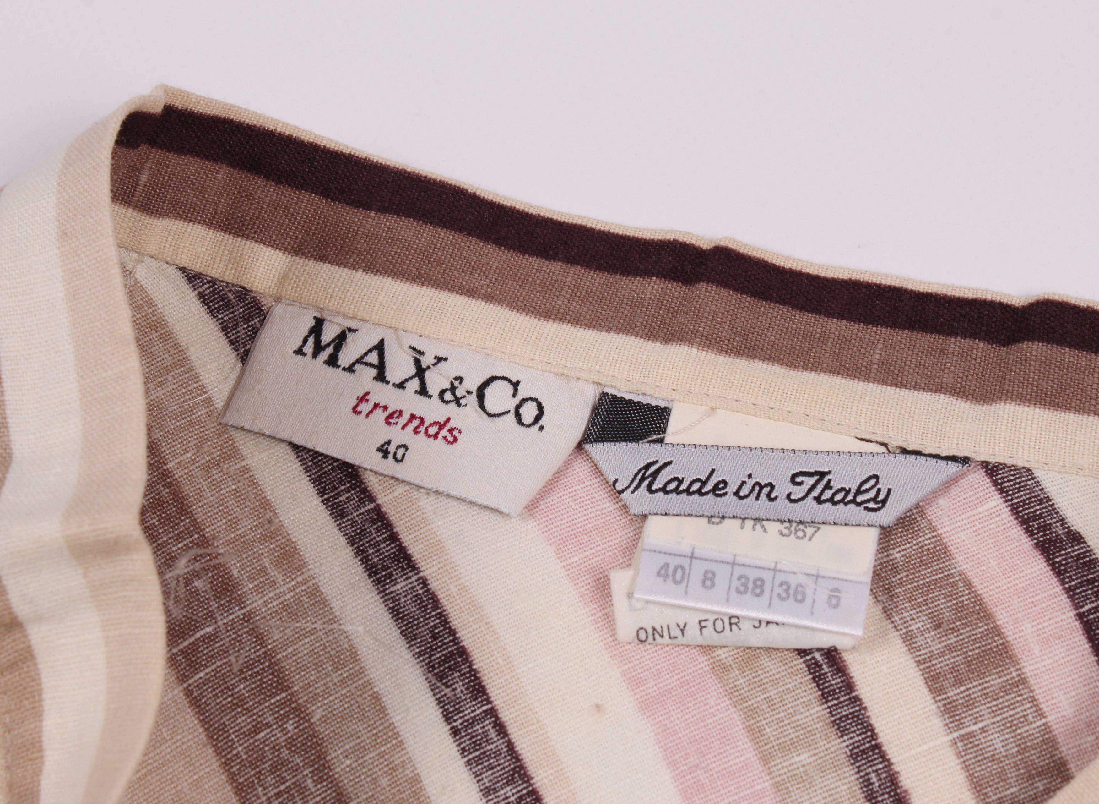 Max Mara × Vintage Vintage Max Mara Linen Blend A-Line Midi Skirt Size 25" / US 0 / IT 36 - 8 Thumbnail