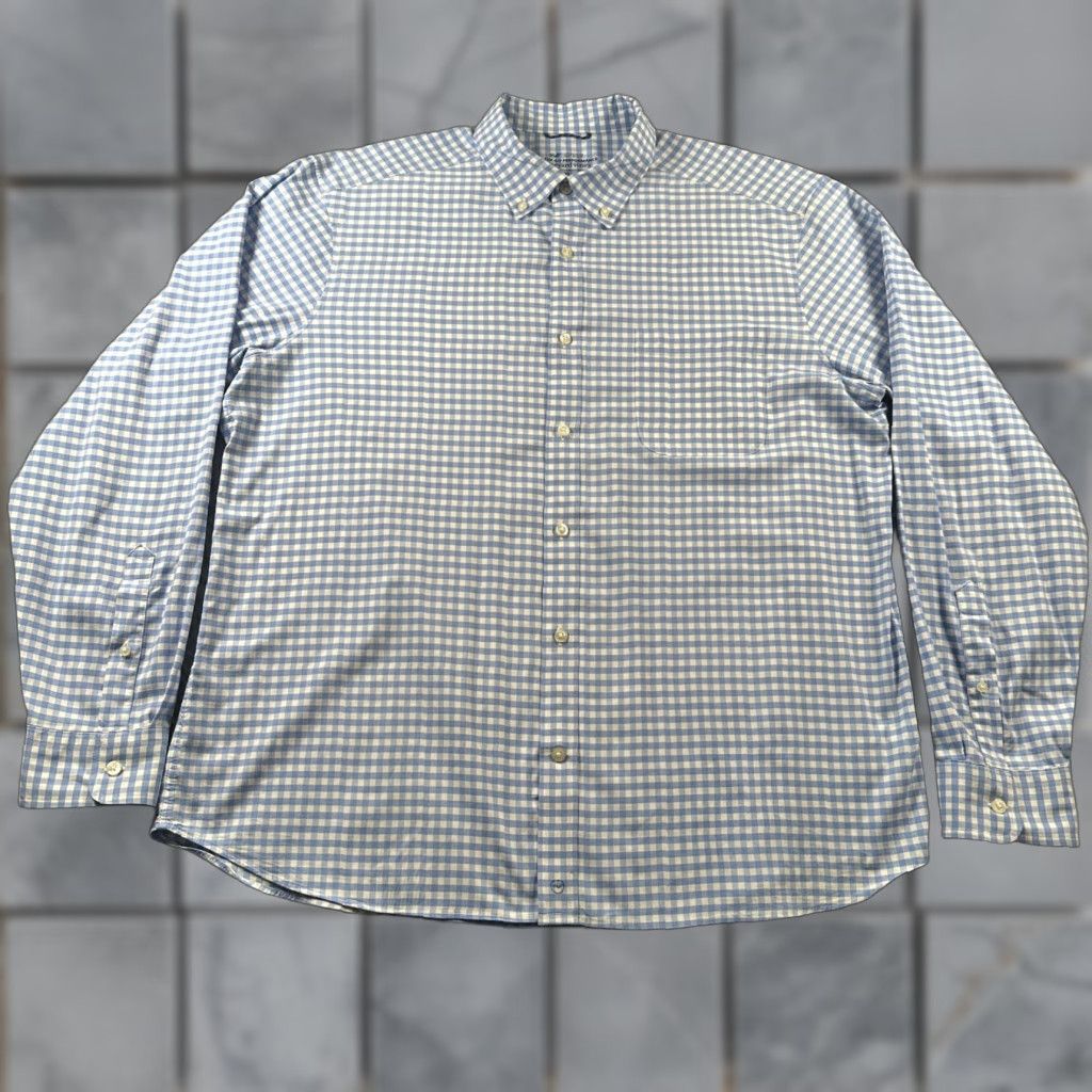 Vineyard Vines VINEYARD VINES Shirt Mens XL Blue White Gingham OTG Performance Button Down Shirt Size US XL / EU 56 / 4 - 1 Thumbnail